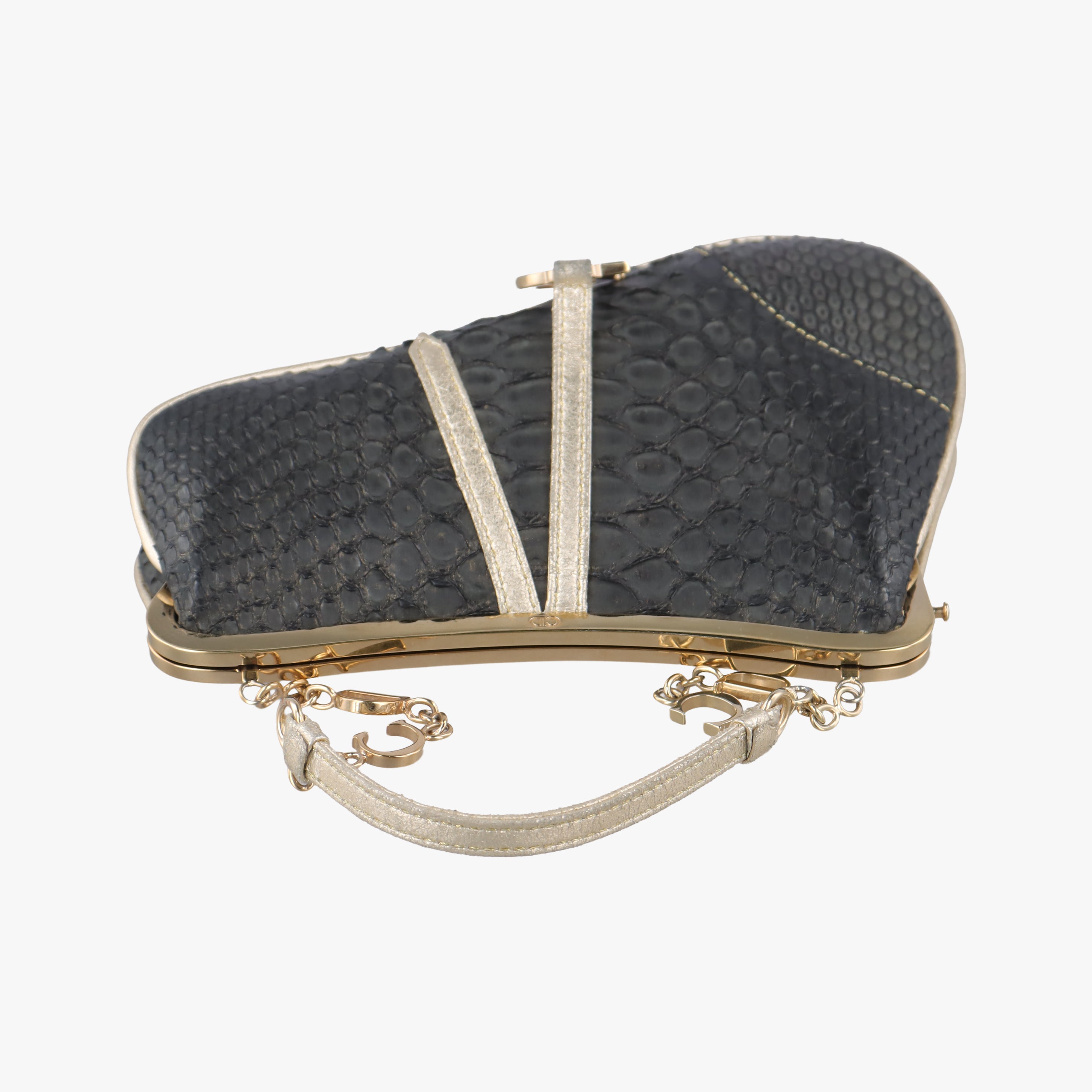 Saddle Black snakeskin 53BM-0023サドル ブラック ヘビ革 53BM-0023