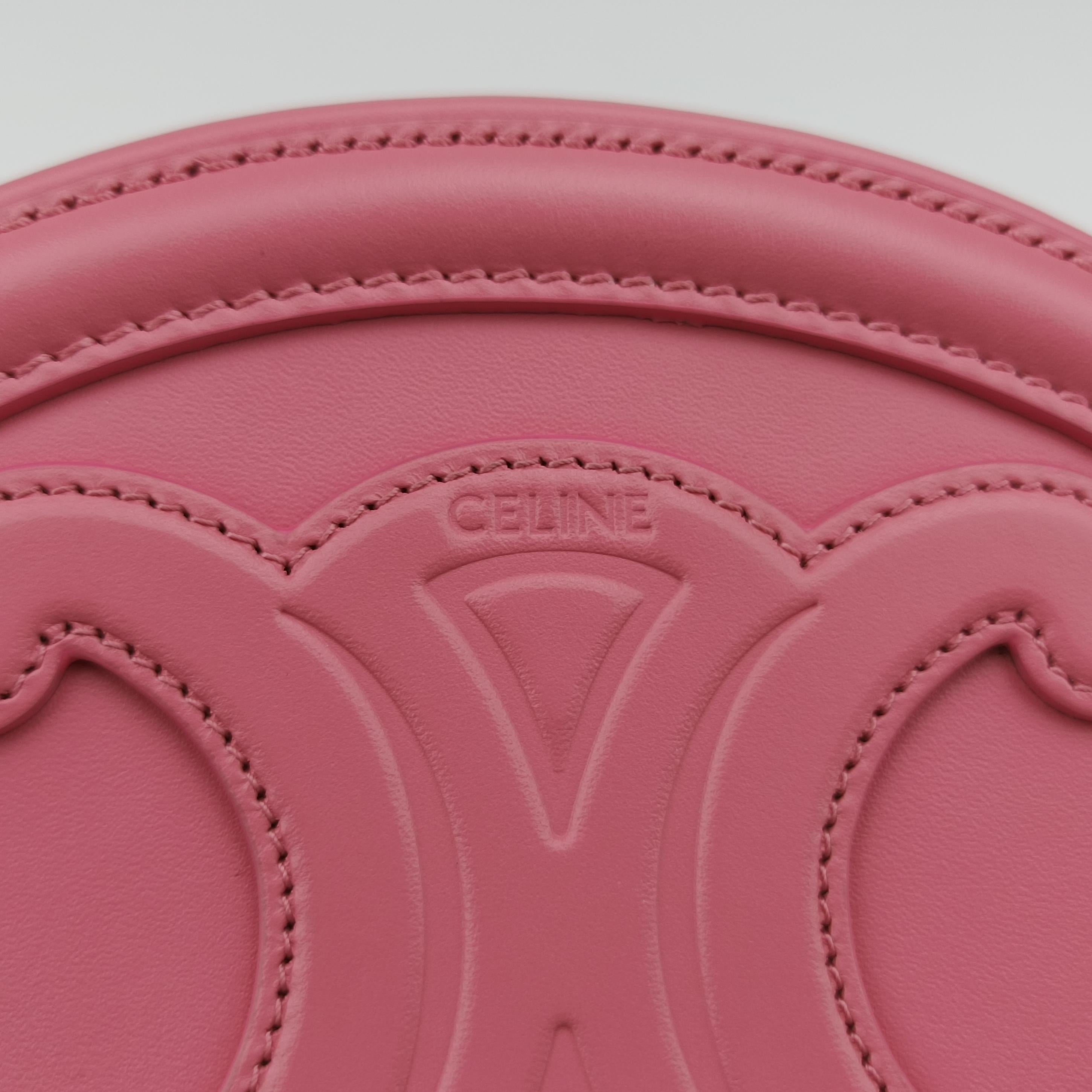 Oval Purse Cuir Triomphe Pink Leather W-BB-3291オーバルパース キュイル トリオンフ ピンク レザー W-BB-3291