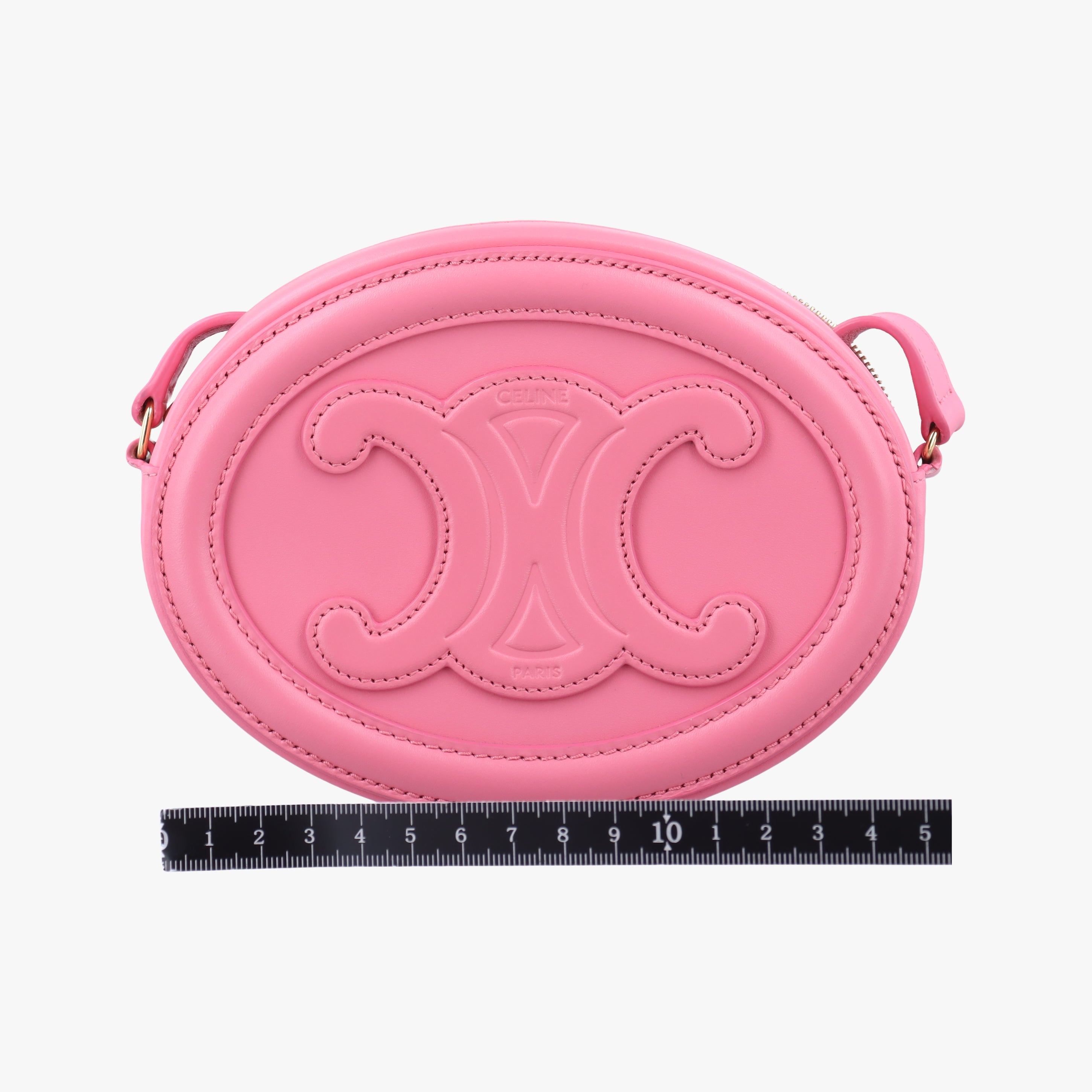 Oval Purse Cuir Triomphe Pink Leather W-BB-3291オーバルパース キュイル トリオンフ ピンク レザー W-BB-3291