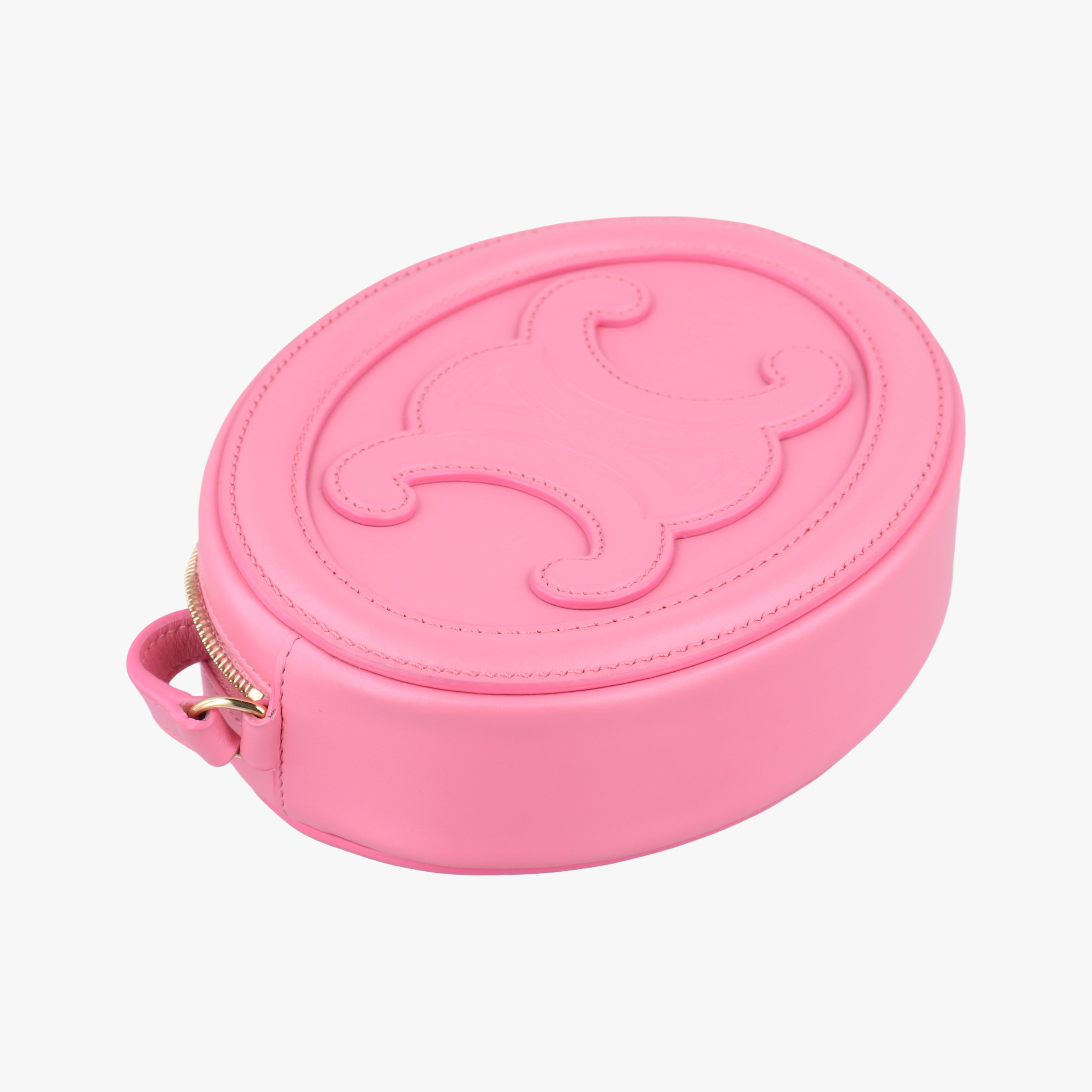 Oval Purse Cuir Triomphe Pink Leather W-BB-3291オーバルパース キュイル トリオンフ ピンク レザー W-BB-3291