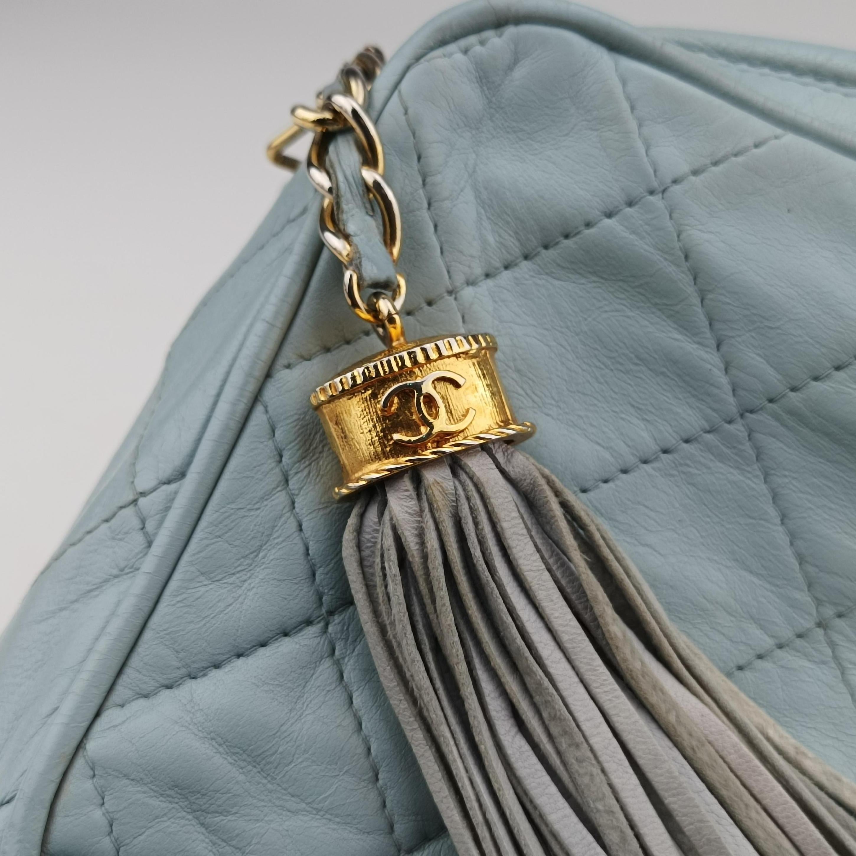 Camera Case Blue lambskin 224945カメラケース ブルー ラムスキン 224945