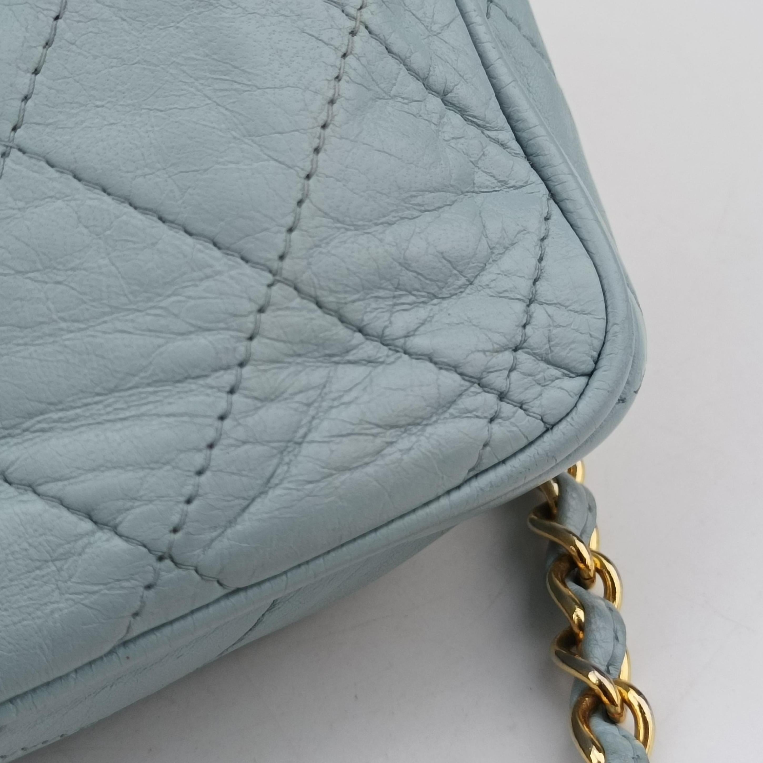 Camera Case Blue lambskin 224945カメラケース ブルー ラムスキン 224945