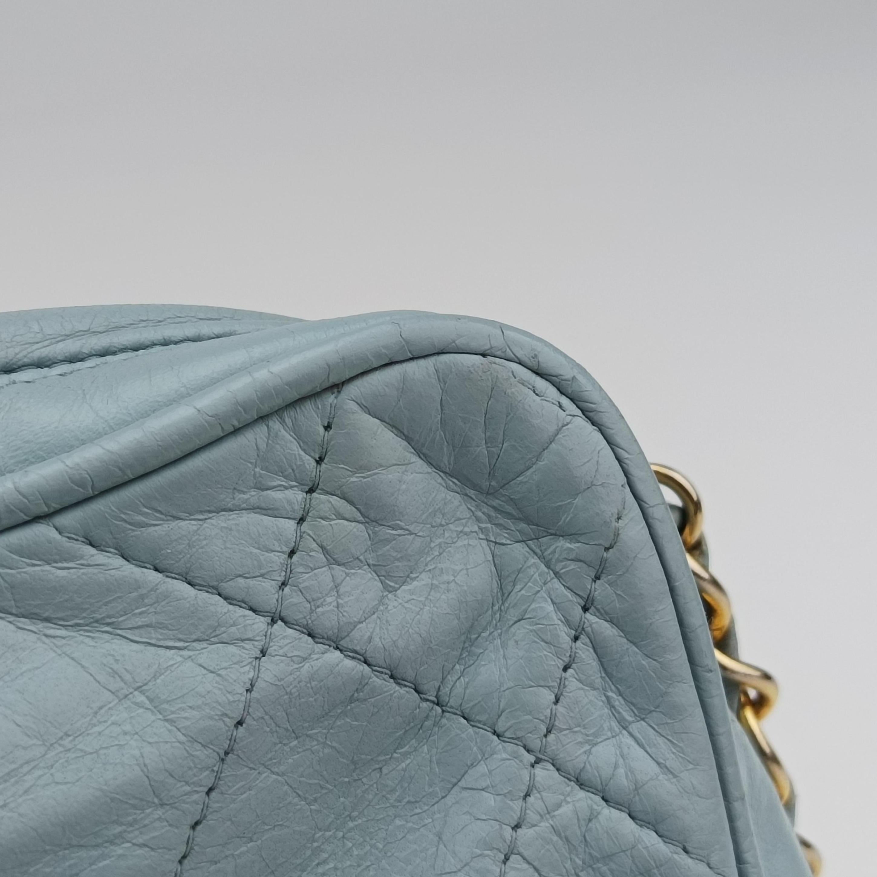 Camera Case Blue lambskin 224945カメラケース ブルー ラムスキン 224945