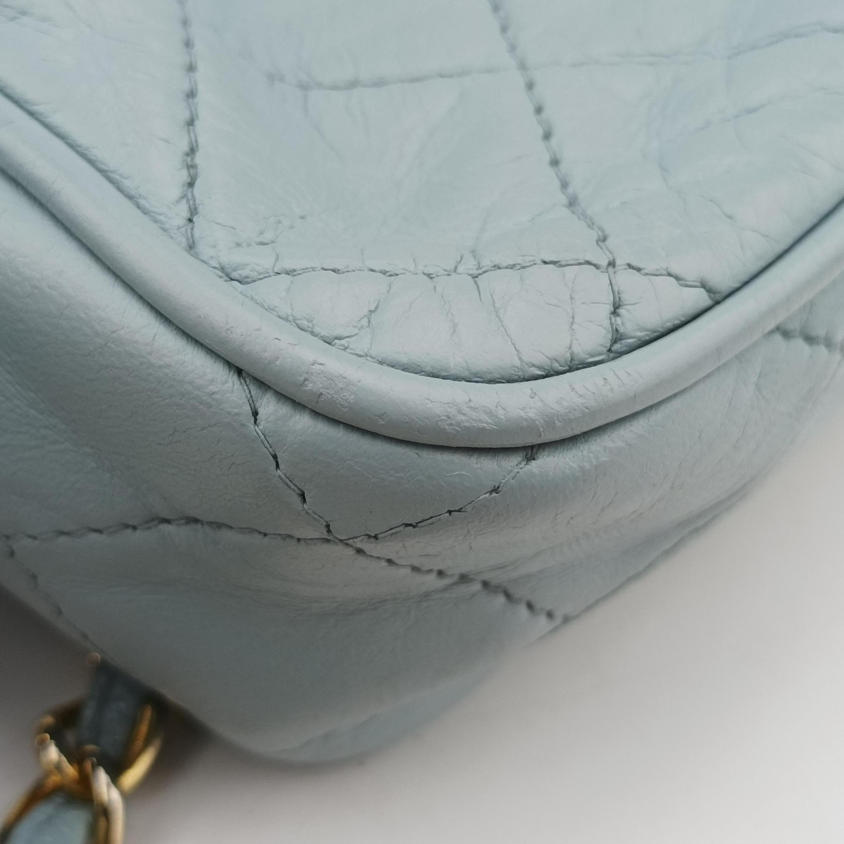 Camera Case Blue lambskin 224945カメラケース ブルー ラムスキン 224945