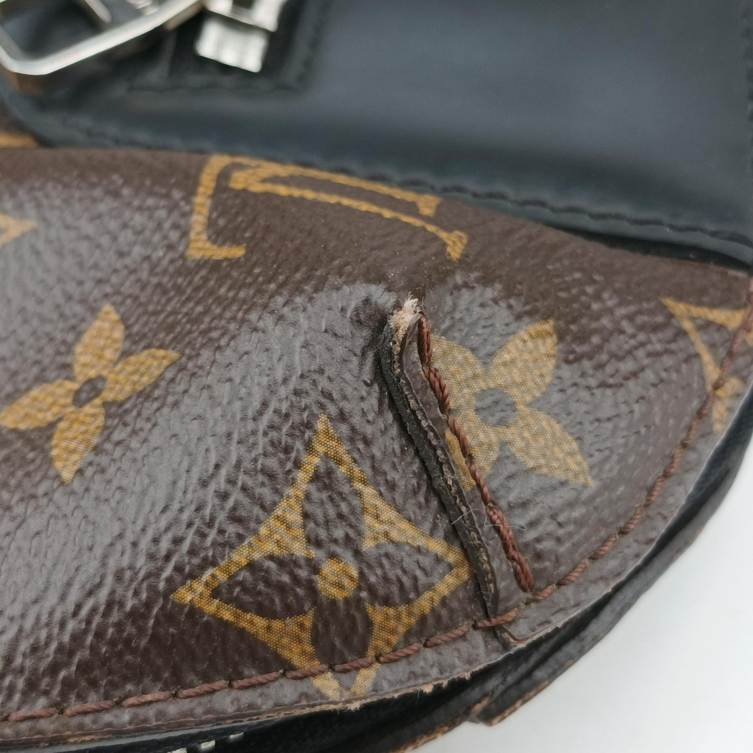 Monogram Macassar Port Document Jour Brown×Black Monogram coated canvas M54019 MB4185モノグラムマカサー ポルトドキュマンジュール モノグラム/ブラウン系×ブラック モノグラムコーティングキャンバス M54019 MB4185