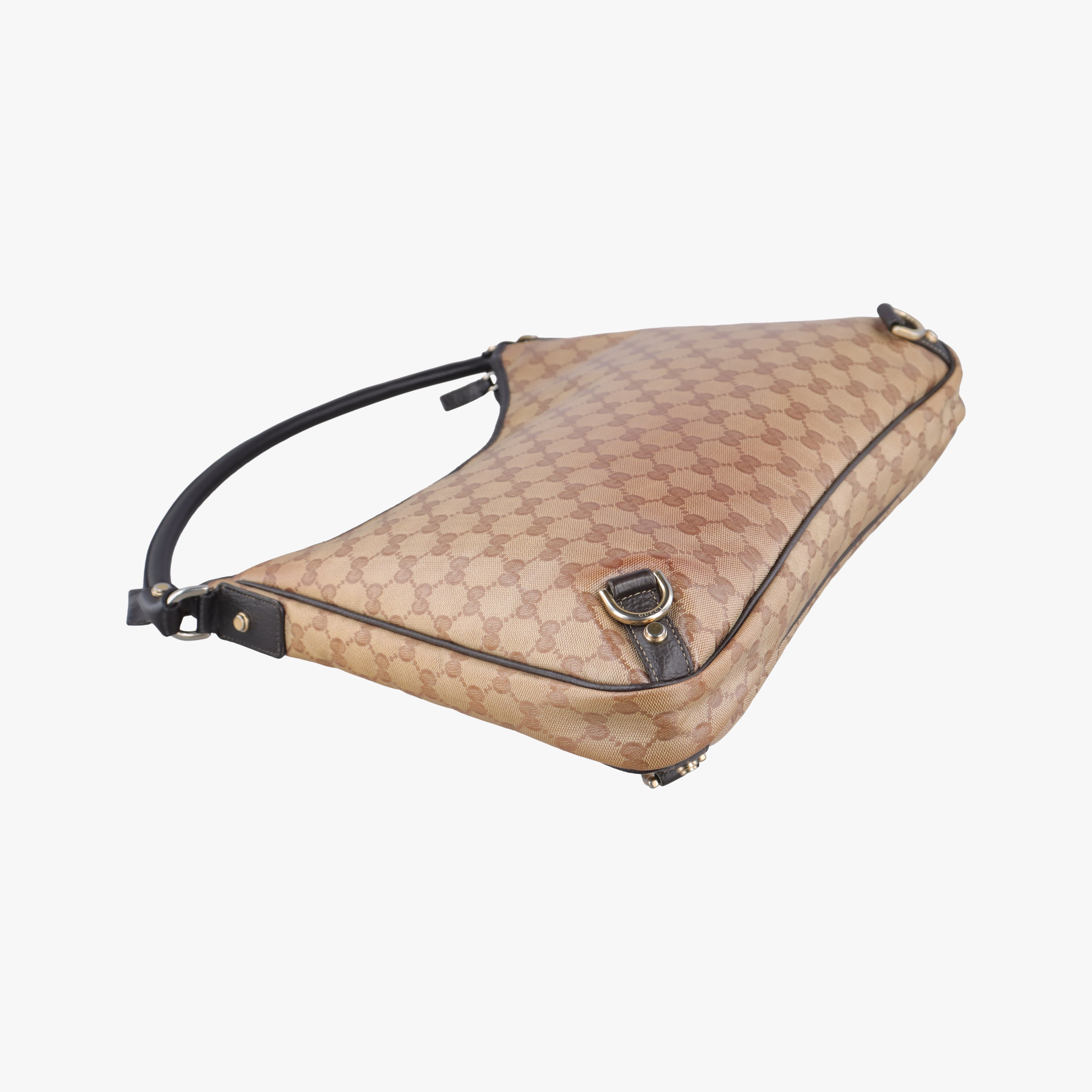 GG Crystal Abbey Hobo Brown PVC coated canvas 268636 C015314764ジージークリスタルアビーホーボー ブラウン PVCコーティングキャンバス 268636 C015314764