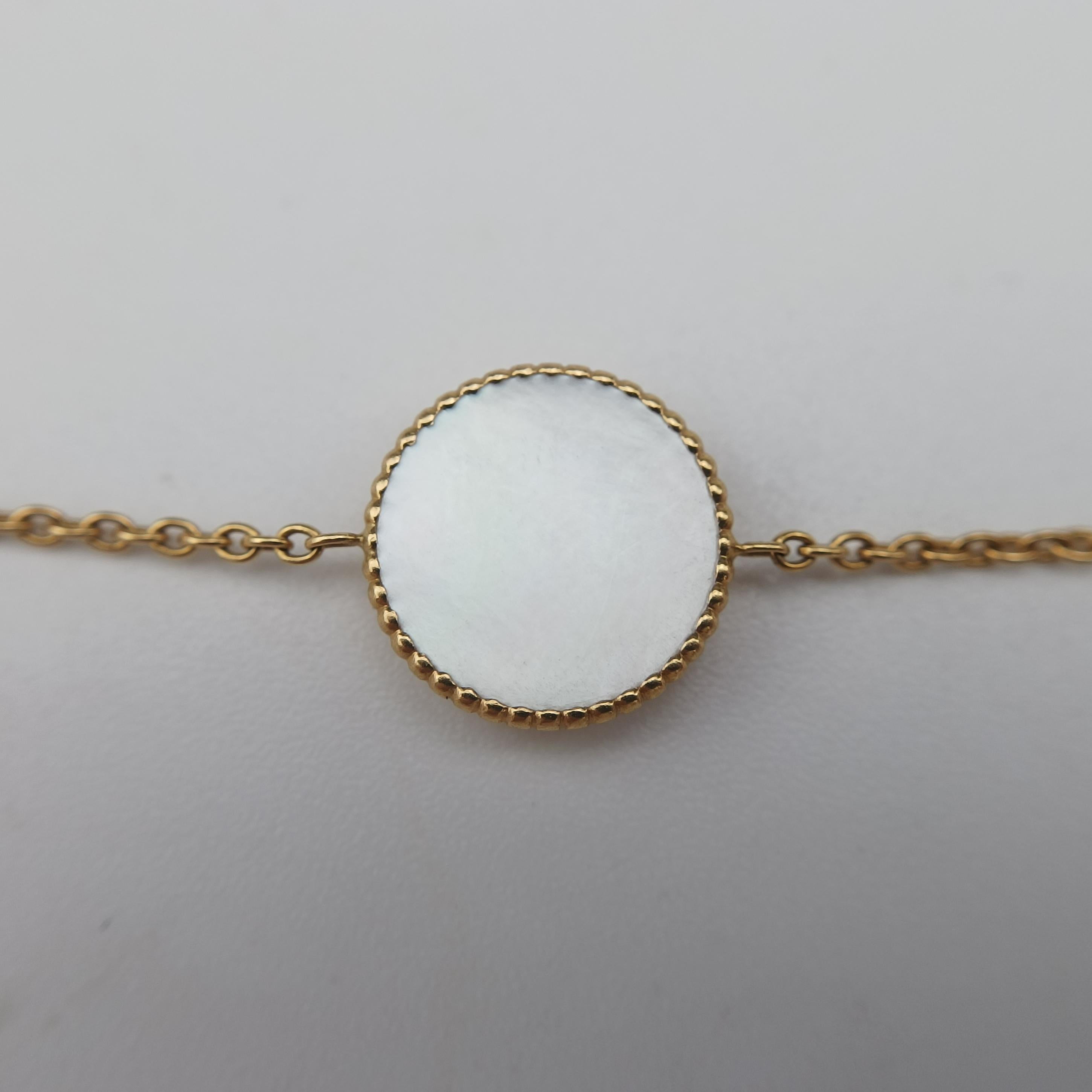 Rose des Vents medallion White×Golden AU750 177475ローズデヴァン メダリオン ホワイト×ゴールド AU750 177475