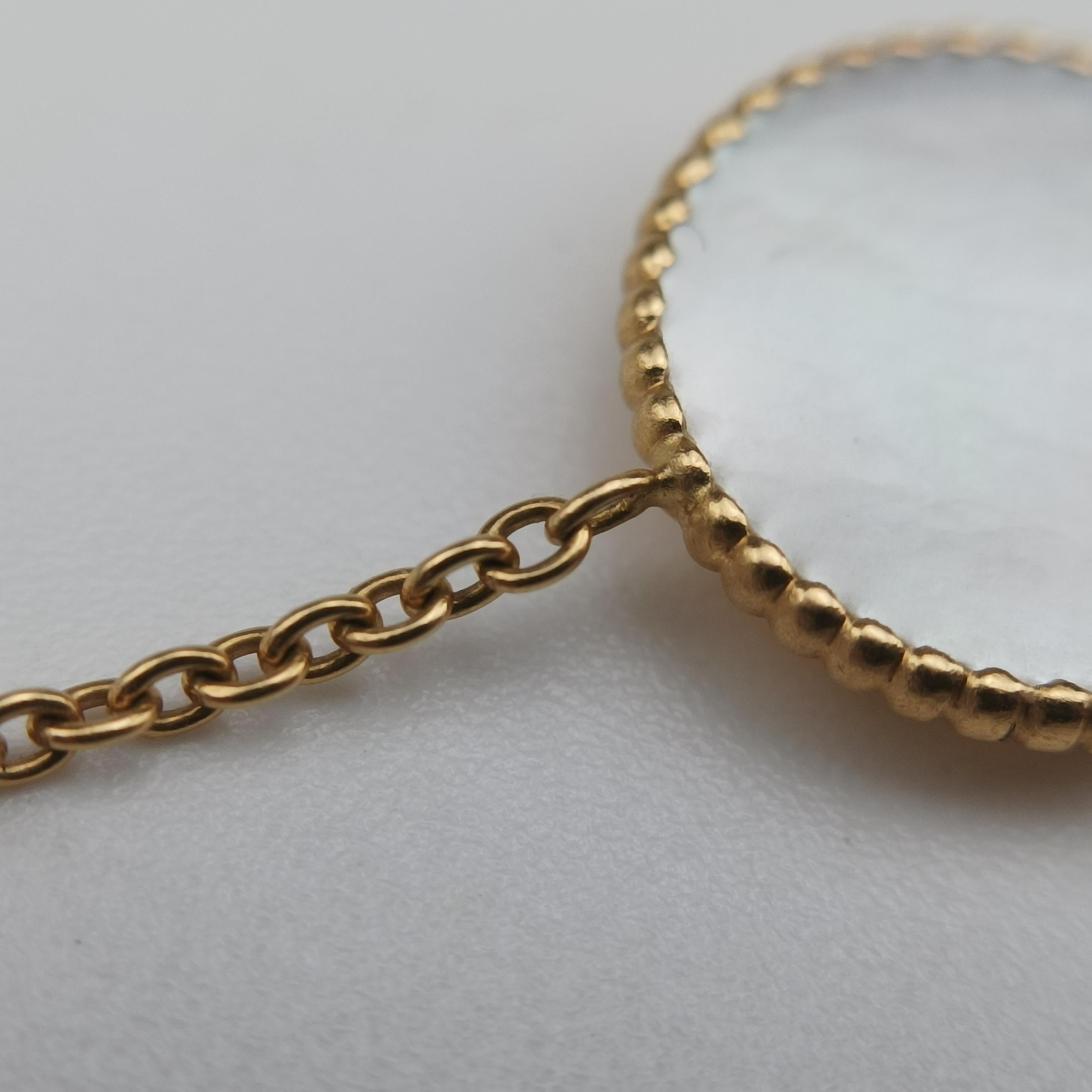 Rose des Vents medallion White×Golden AU750 177475ローズデヴァン メダリオン ホワイト×ゴールド AU750 177475