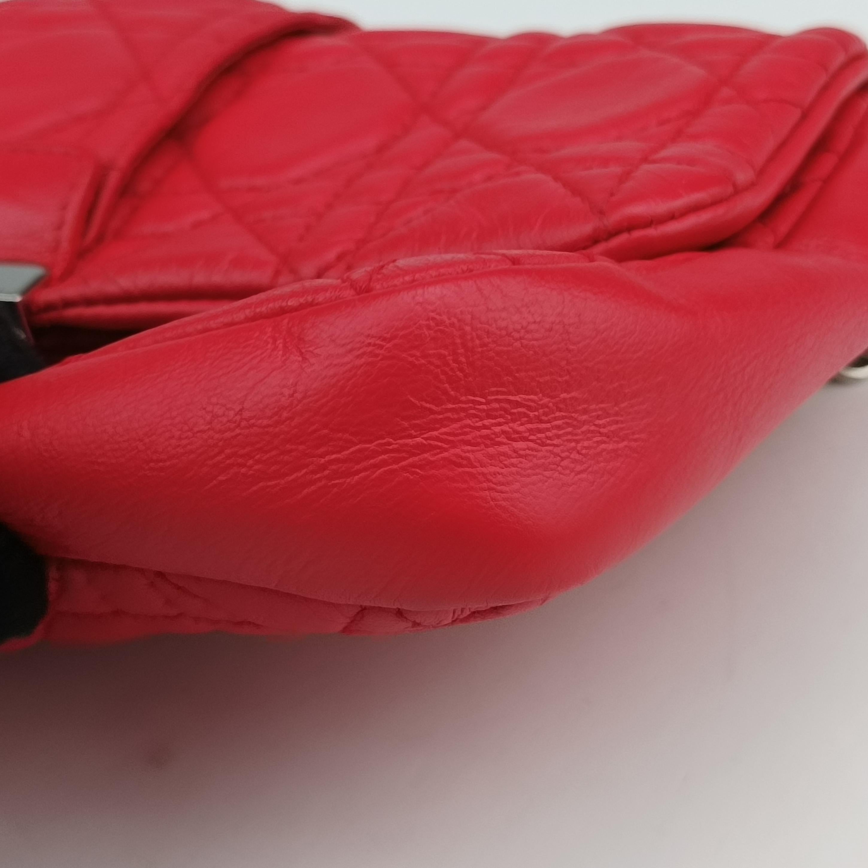 Miss Dior Cannage New Lock Red lambskin 02-LU-1111ミスディオール カナージュ ニューロック レッド ラムスキン 02-LU-1111