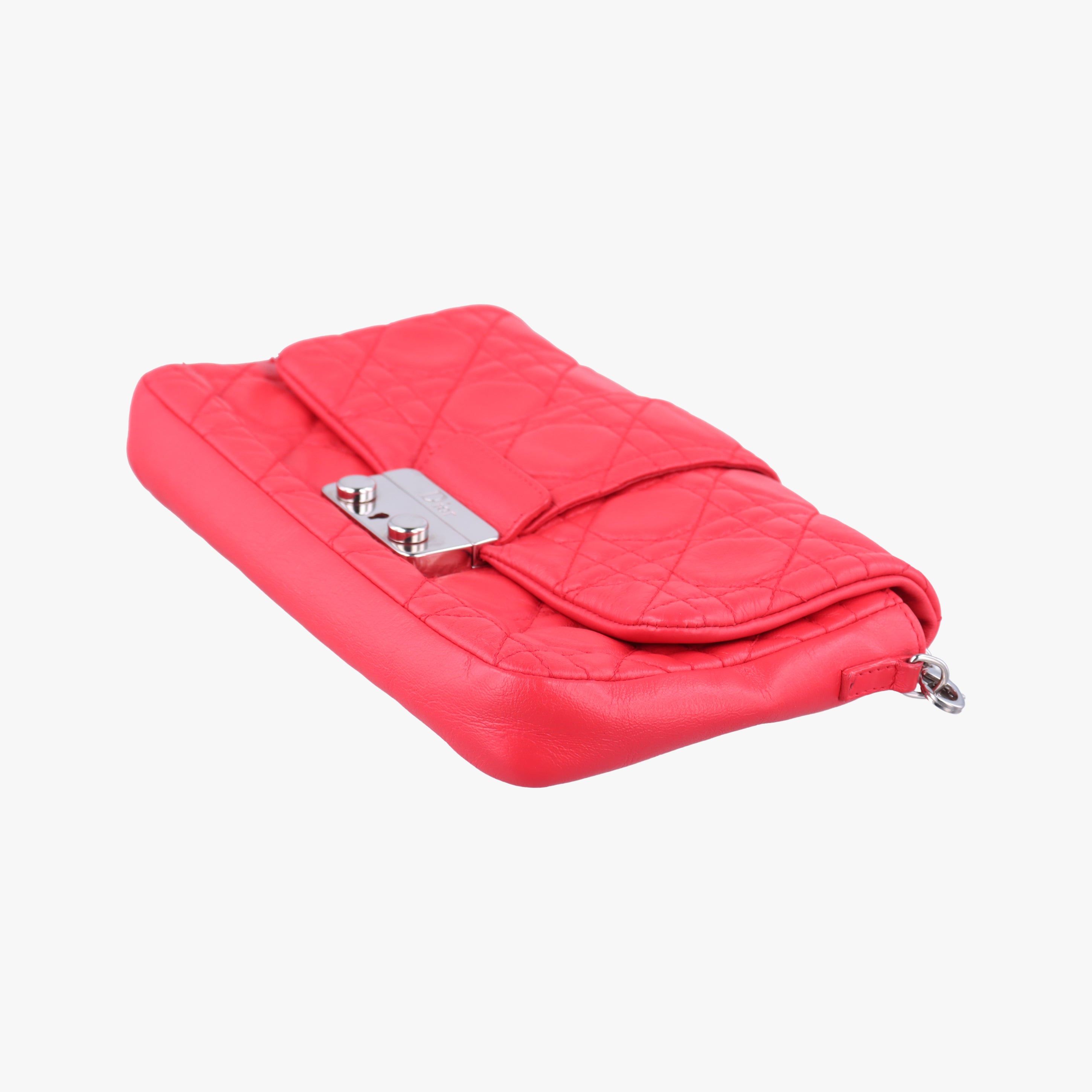 Miss Dior Cannage New Lock Red lambskin 02-LU-1111ミスディオール カナージュ ニューロック レッド ラムスキン 02-LU-1111