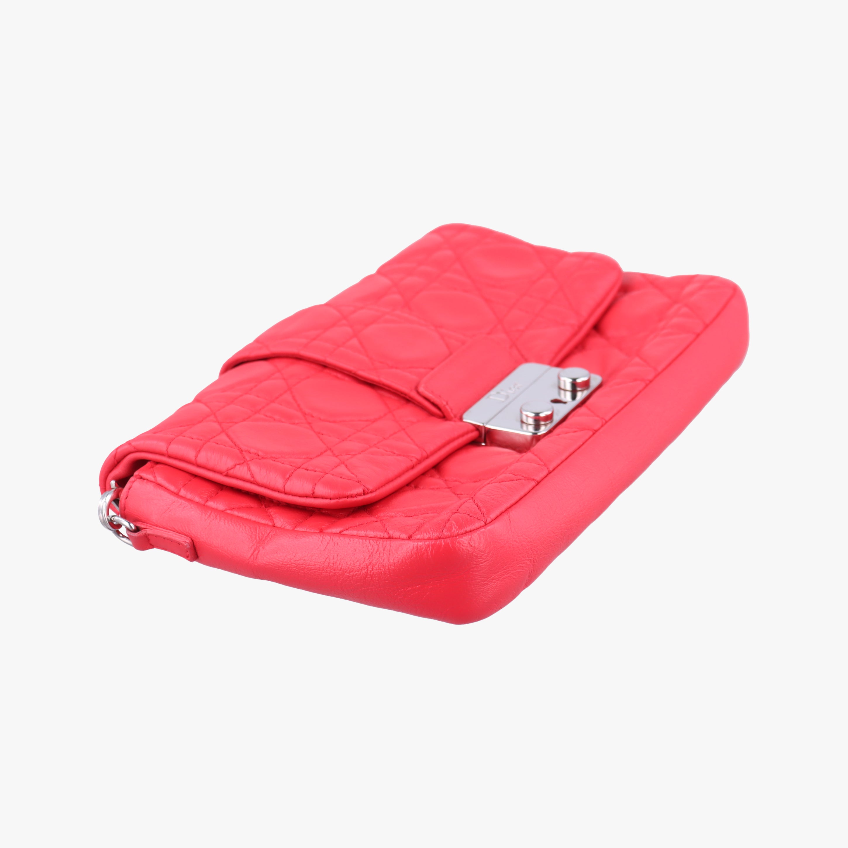 Miss Dior Cannage New Lock Red lambskin 02-LU-1111ミスディオール カナージュ ニューロック レッド ラムスキン 02-LU-1111