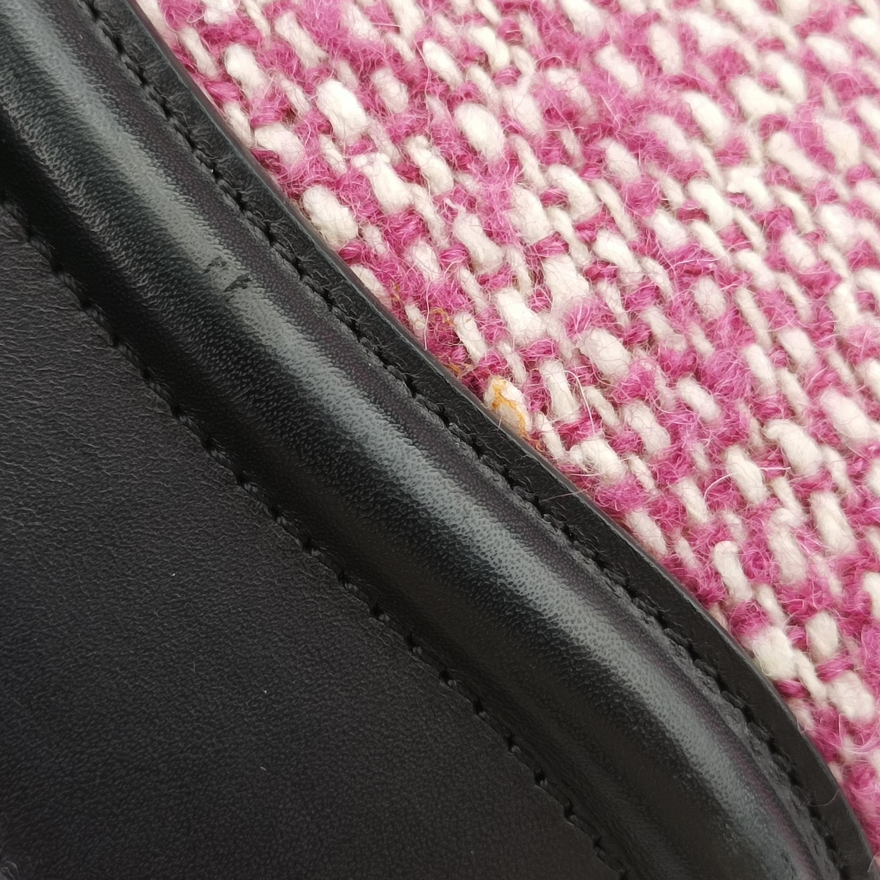 Luggage Mini Shopper Pink x Black fabric×Leather W-GA-0174ラゲージミニショッパー ピンク×ブラック ファブリック×レザー W-GA-0174