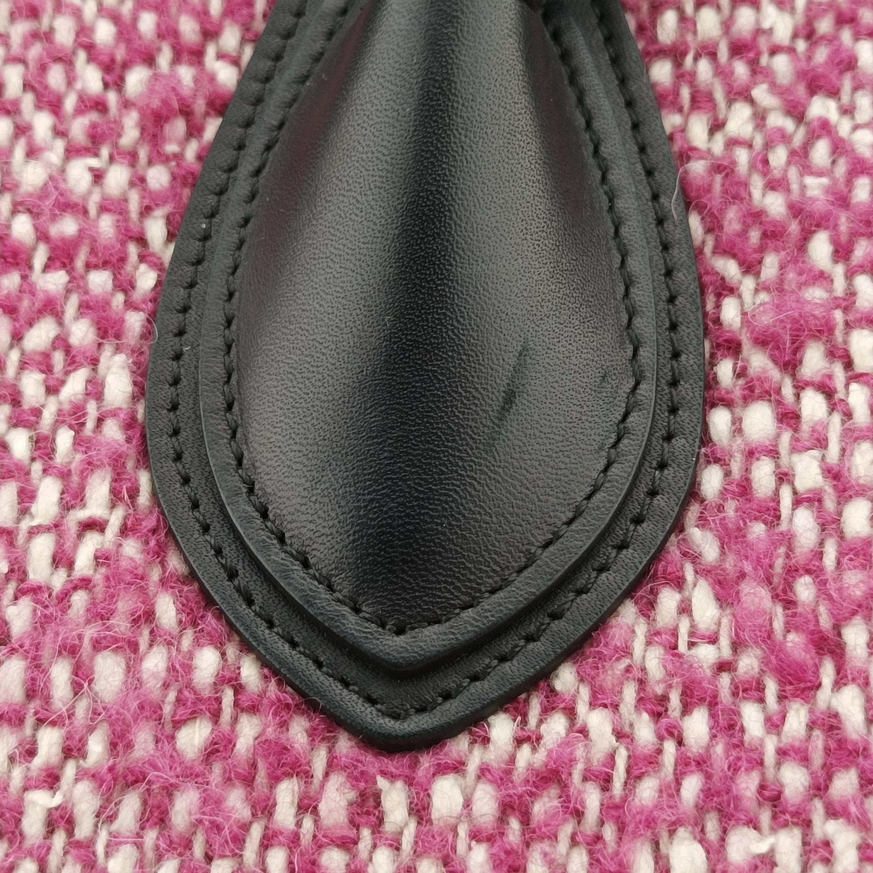 Luggage Mini Shopper Pink x Black fabric×Leather W-GA-0174ラゲージミニショッパー ピンク×ブラック ファブリック×レザー W-GA-0174