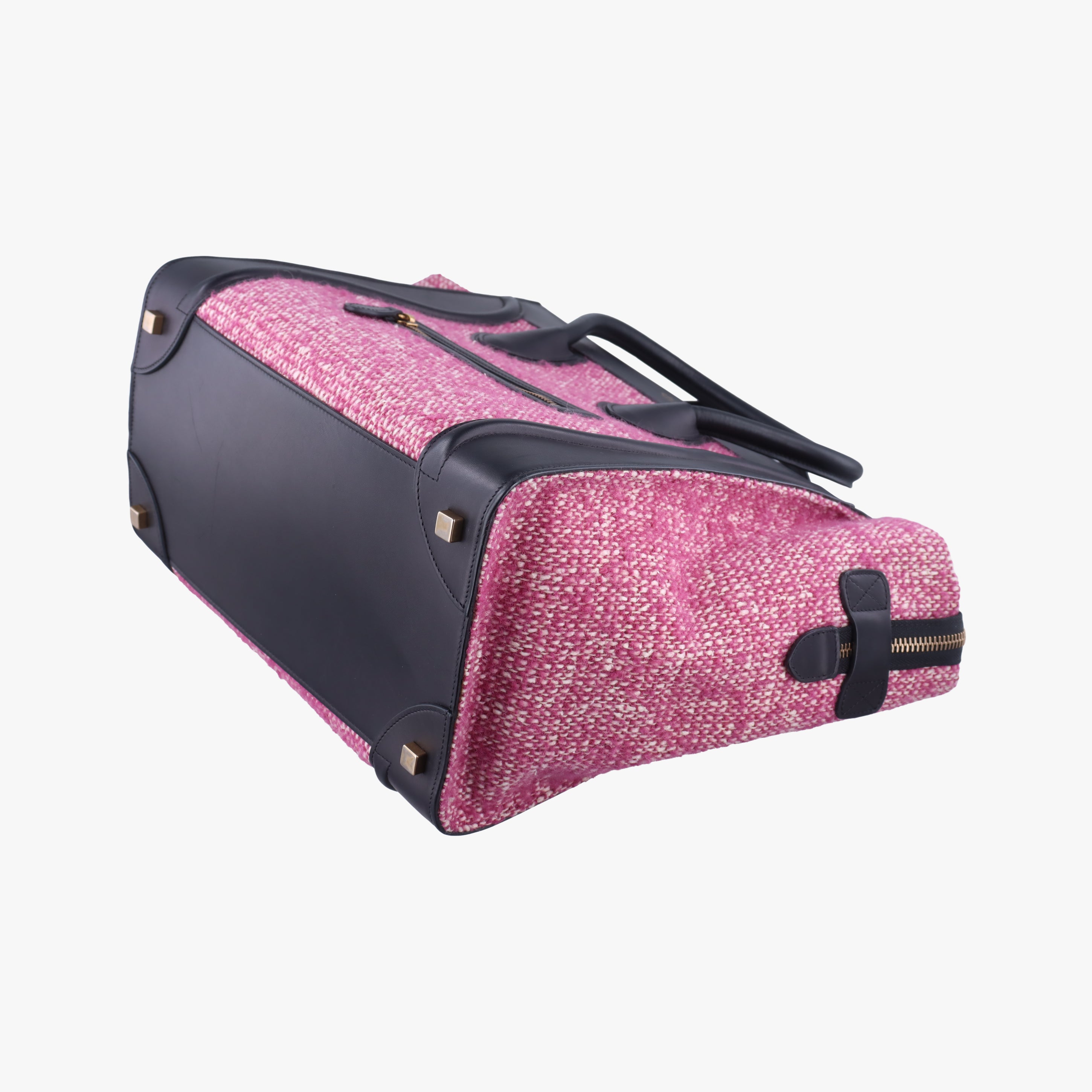 Luggage Mini Shopper Pink x Black fabric×Leather W-GA-0174ラゲージミニショッパー ピンク×ブラック ファブリック×レザー W-GA-0174