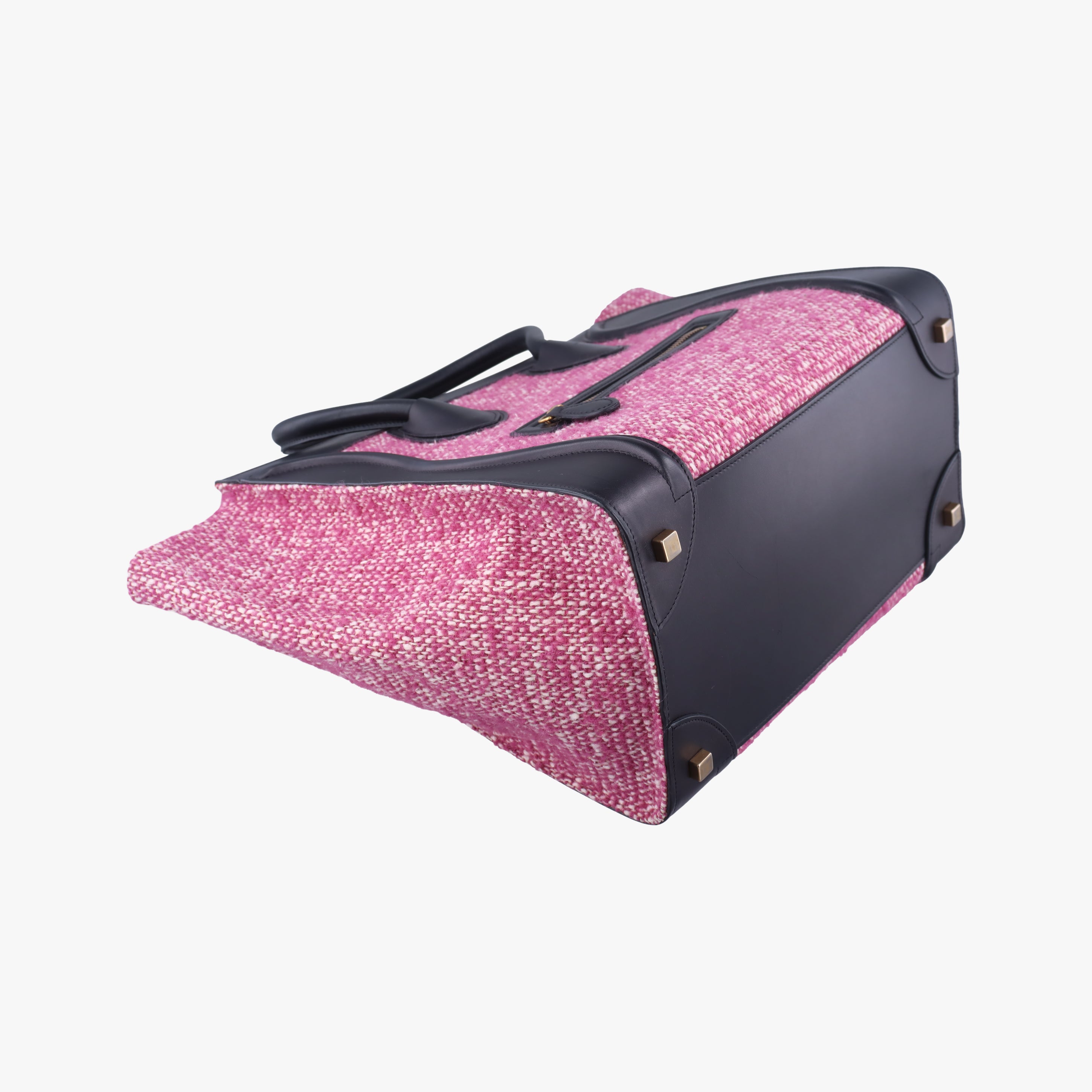 Luggage Mini Shopper Pink x Black fabric×Leather W-GA-0174ラゲージミニショッパー ピンク×ブラック ファブリック×レザー W-GA-0174
