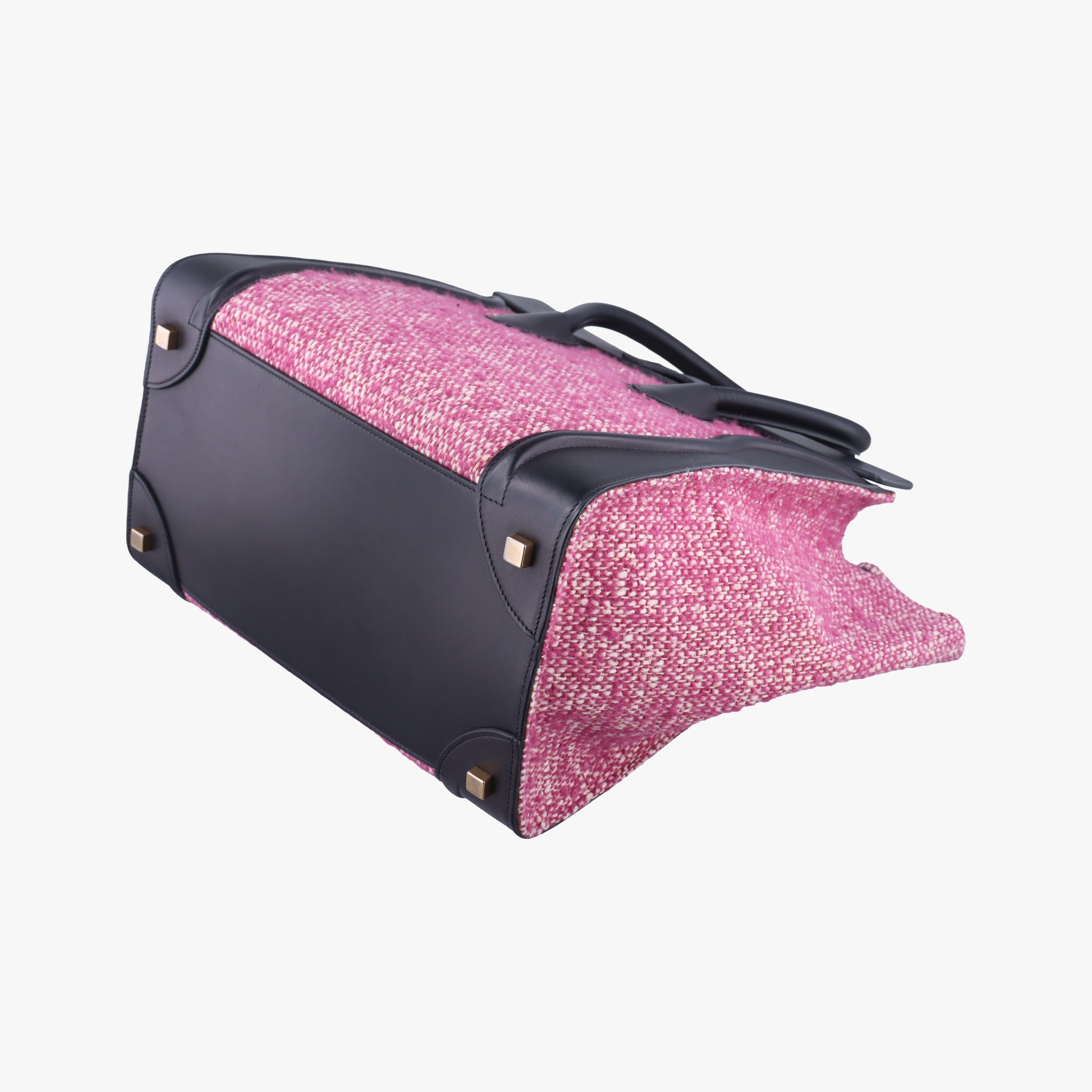 Luggage Mini Shopper Pink x Black fabric×Leather W-GA-0174ラゲージミニショッパー ピンク×ブラック ファブリック×レザー W-GA-0174