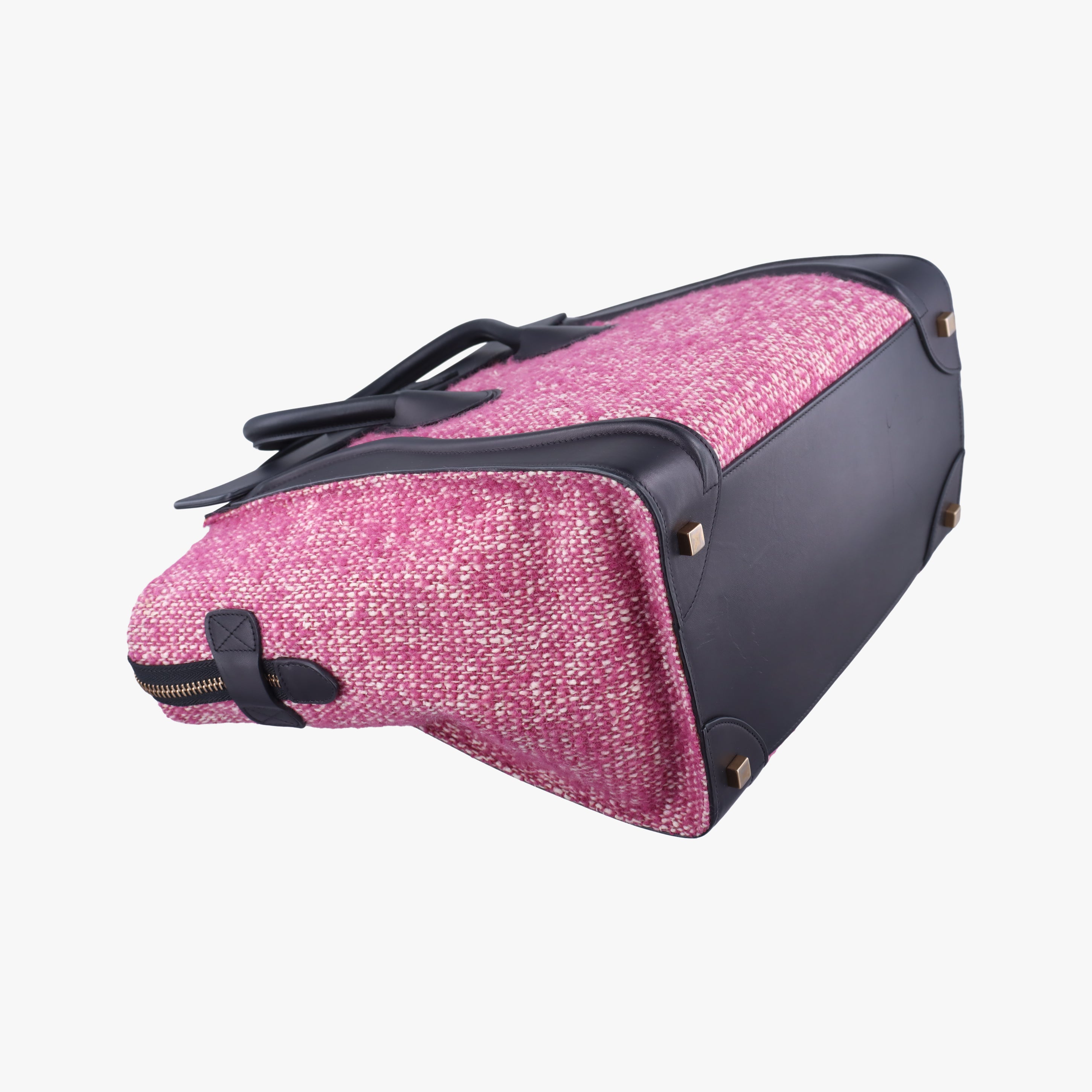 Luggage Mini Shopper Pink x Black fabric×Leather W-GA-0174ラゲージミニショッパー ピンク×ブラック ファブリック×レザー W-GA-0174