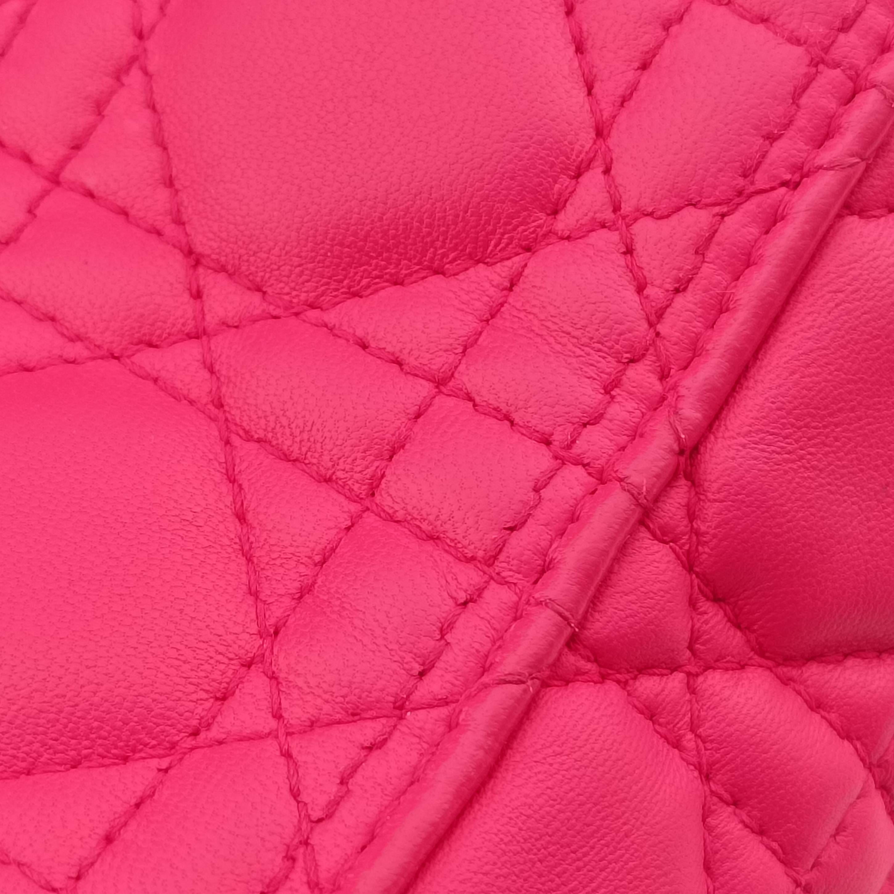 Lady Dior Rose lambskin 18-MA-1113レディディオール ローズ レッド ラムスキン 18-MA-1113