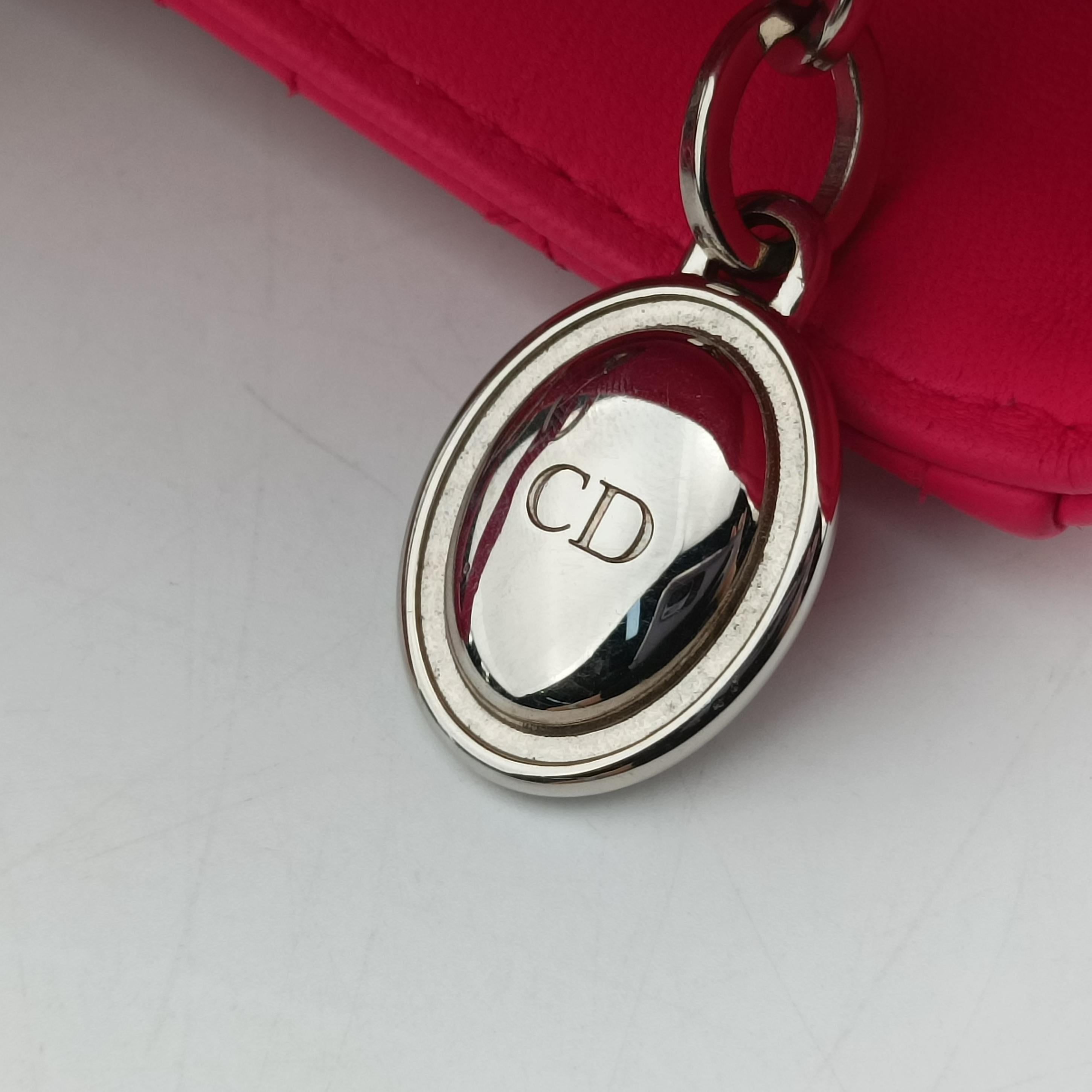 Lady Dior Rose lambskin 18-MA-1113レディディオール ローズ レッド ラムスキン 18-MA-1113