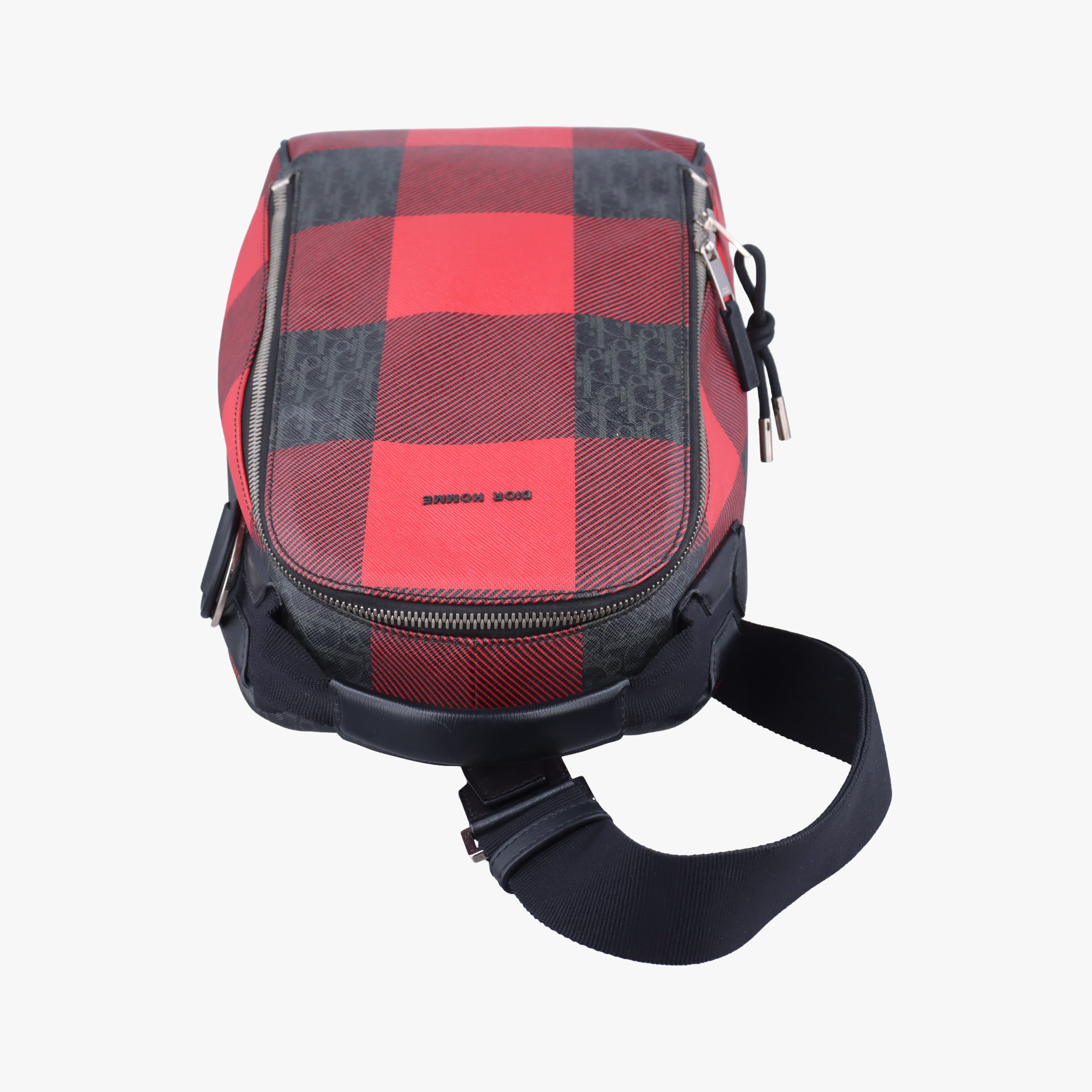 Homme Checker Oblique Multicolour PVC coated canvas 22-BO-0166マンチェッカーオブリーク マルチカラー PVCコーティングキャンバス 22-BO-0166