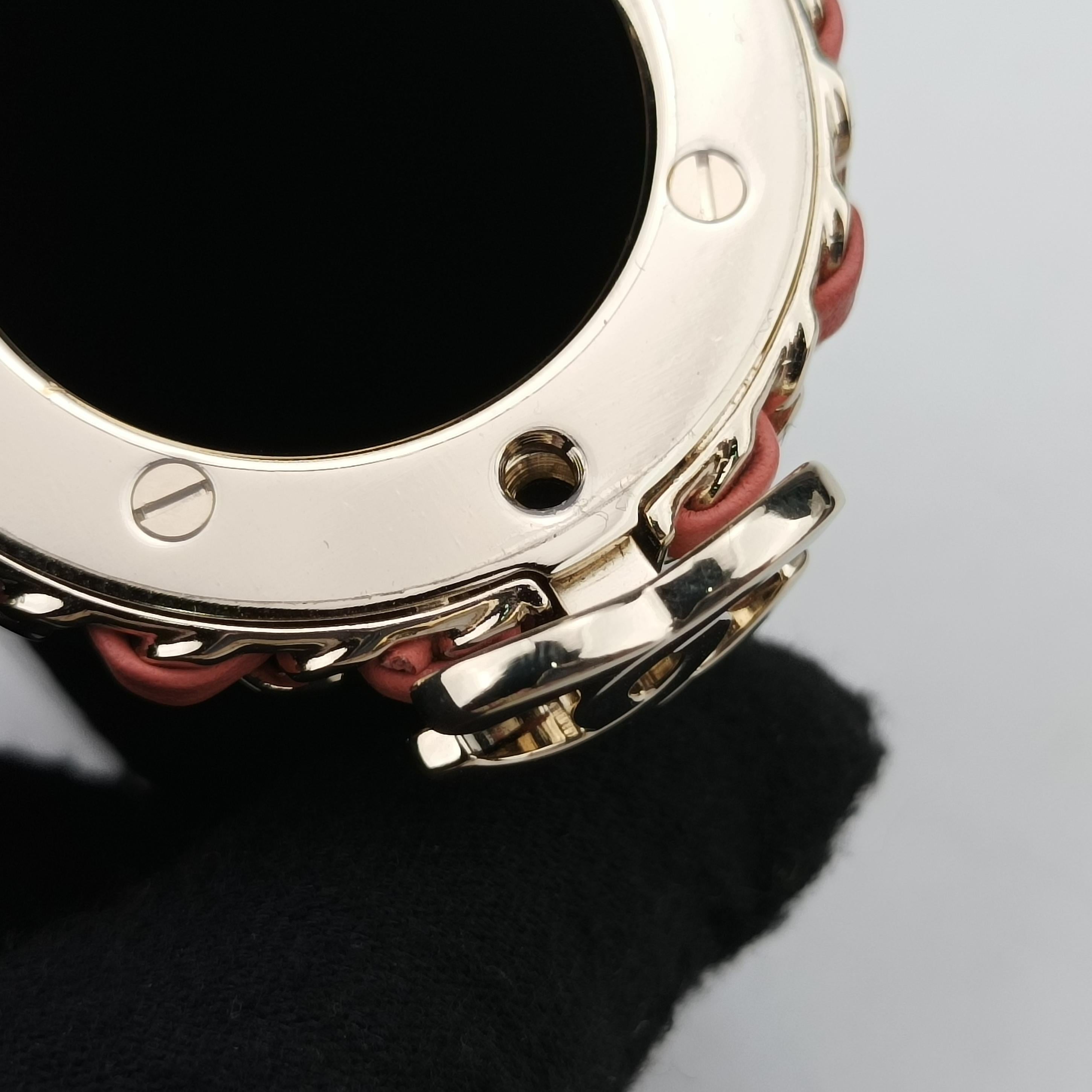 Coco Mark Lucite Lipstick Case On Chain Black plastic ココマーク ルーサイト リップスティックケース チェーン付き ブラック プラスチック