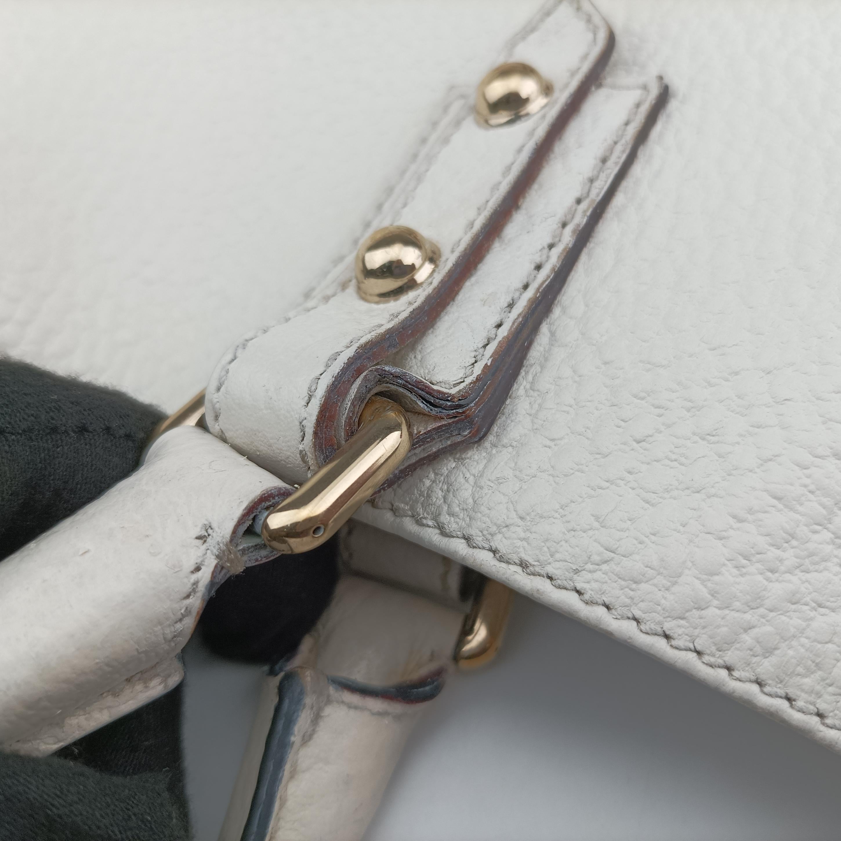 Horsebit Medium Hasler White Leather 137385 ホースビット ミディアム ハスラー ホワイト レザー 137385