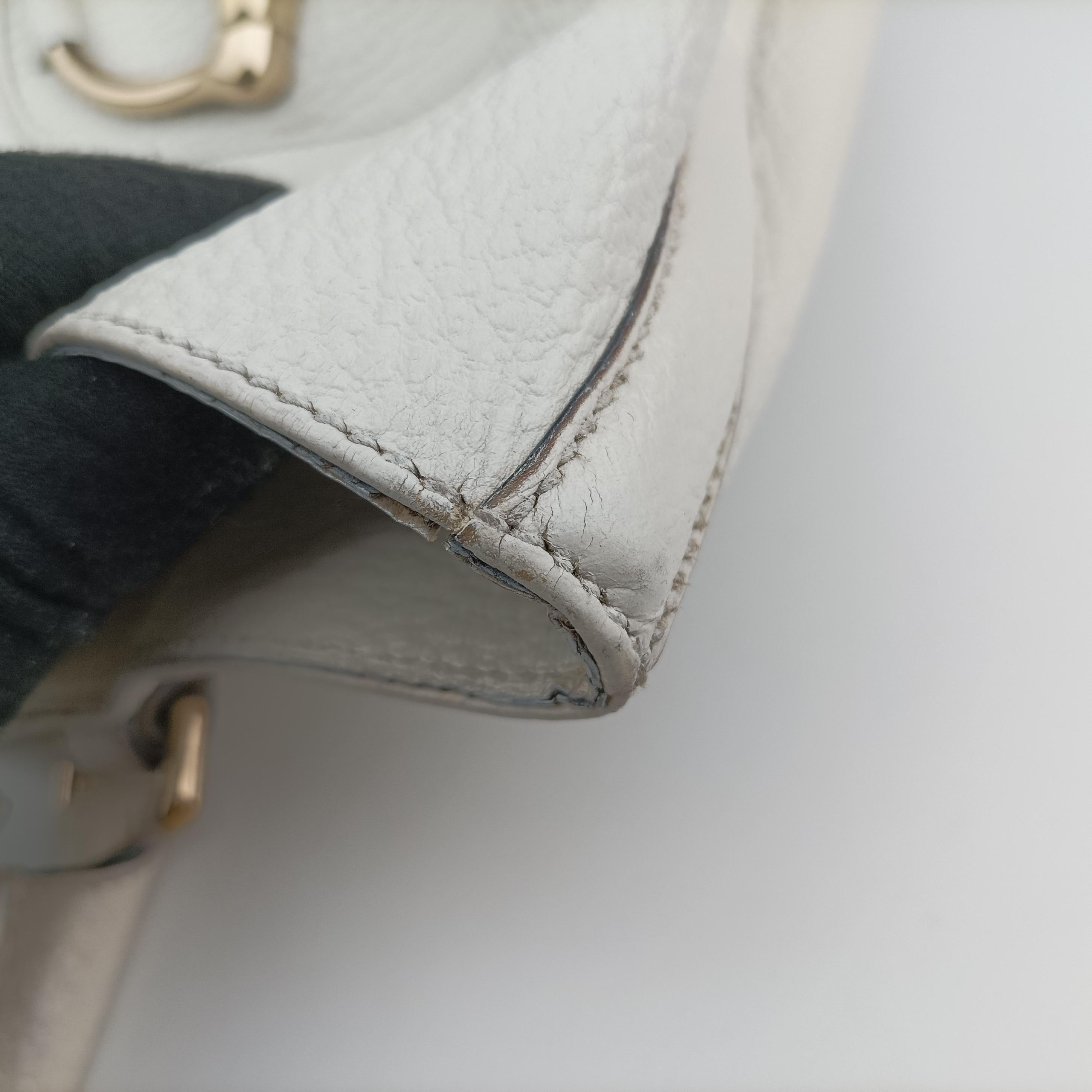 Horsebit Medium Hasler White Leather 137385 ホースビット ミディアム ハスラー ホワイト レザー 137385