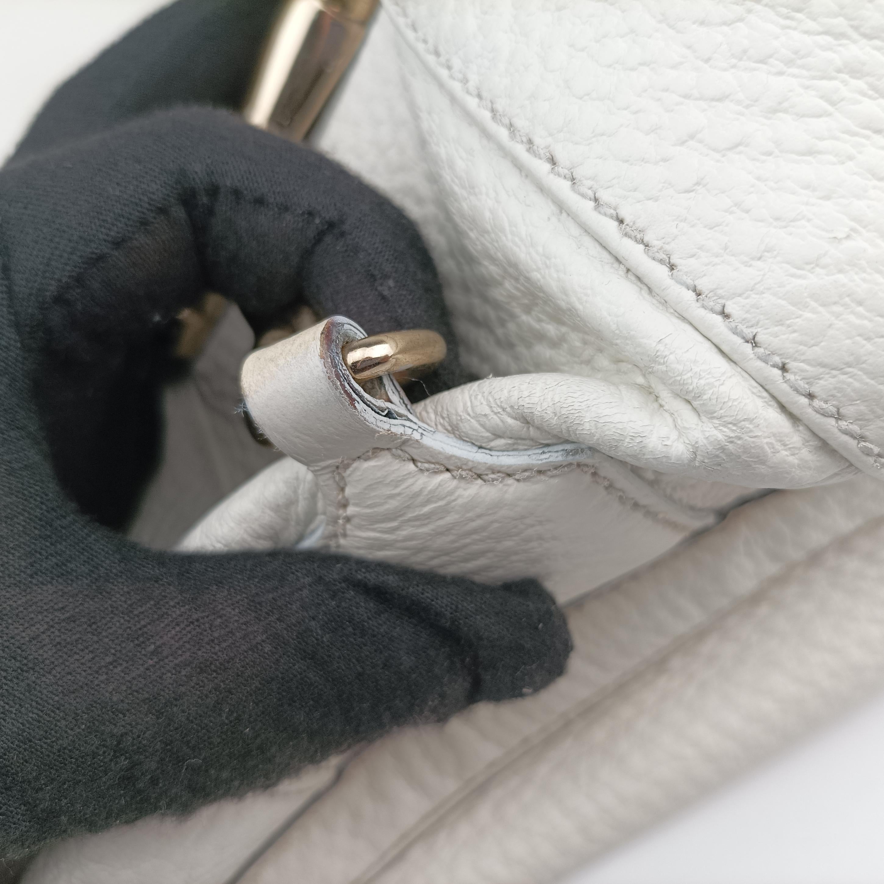 Horsebit Medium Hasler White Leather 137385 ホースビット ミディアム ハスラー ホワイト レザー 137385