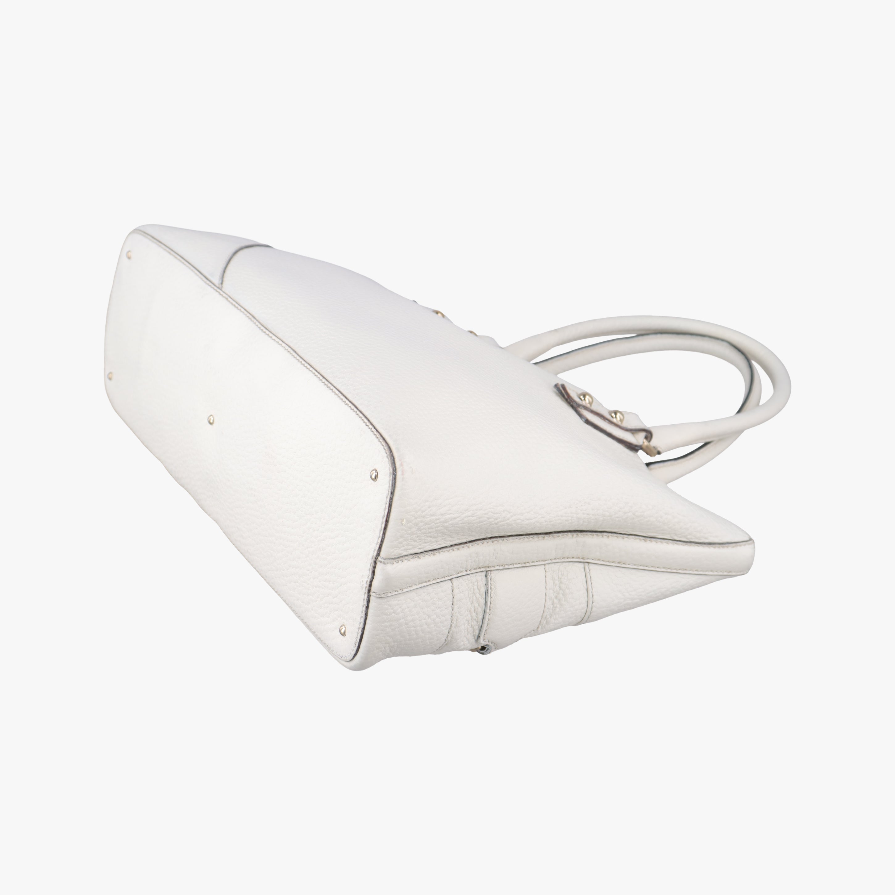 Horsebit Medium Hasler White Leather 137385 ホースビット ミディアム ハスラー ホワイト レザー 137385