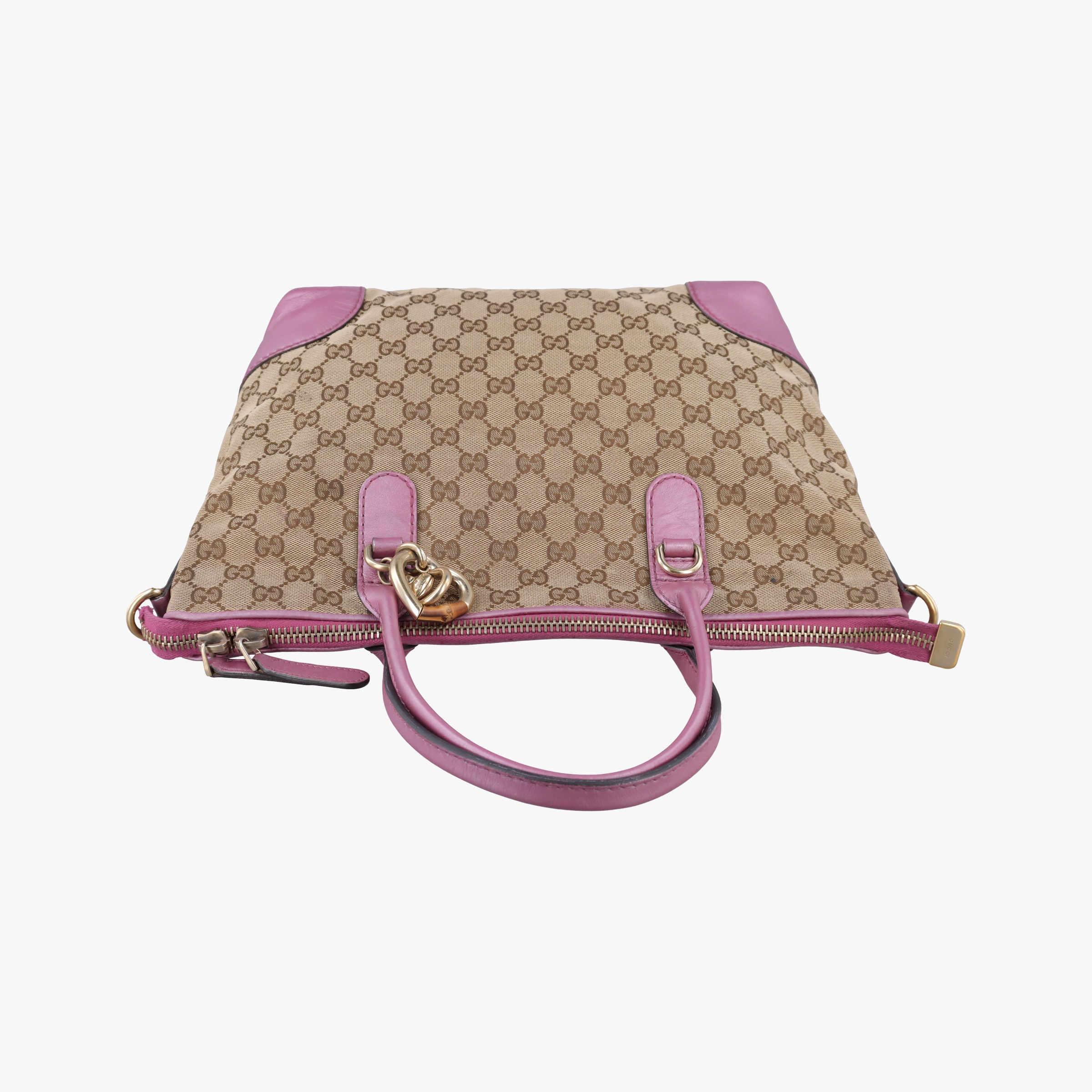 Guccissima Heart Bit Brown × Purple canvas×leather 269957 F010790027グッチシマ ハートビット ブラウン × パープル キャンバス×レザー 269957 F010790027