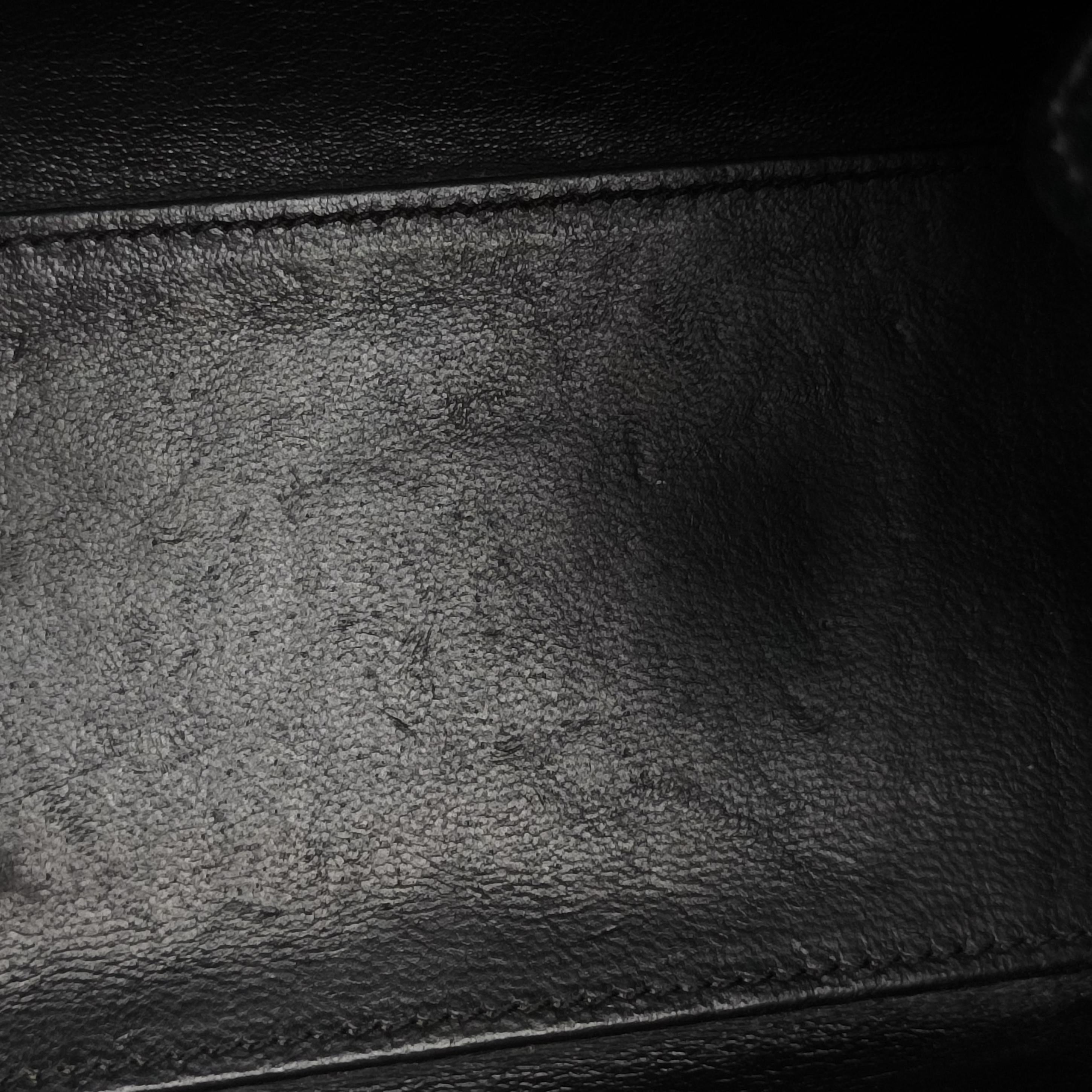 luggage nano shopper Beige×black×blue Leather W-CU-3105ラゲージナノショッパー ベージュ×ブラック×ブルー レザー W-CU-3105