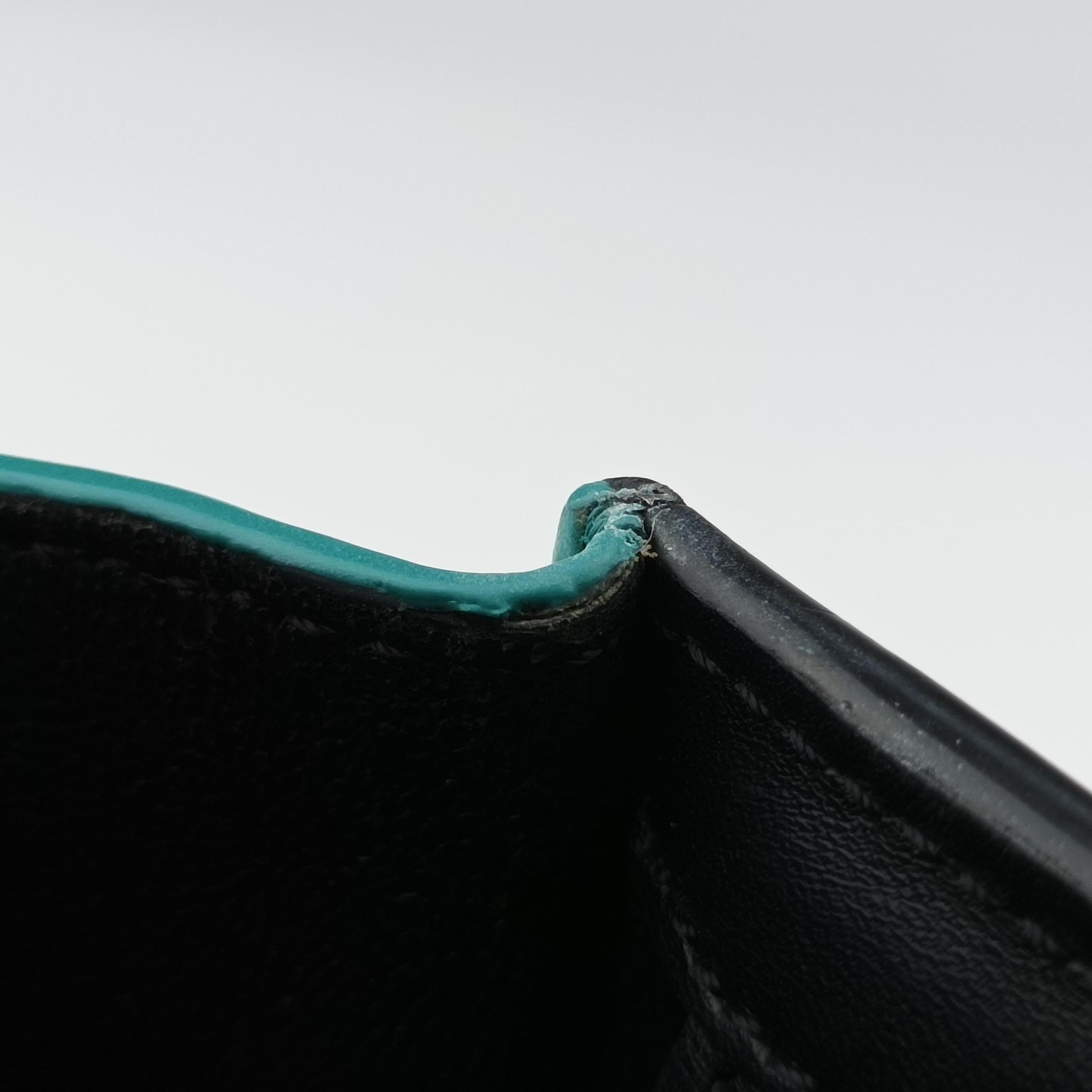 luggage nano shopper Beige×black×blue Leather W-CU-3105ラゲージナノショッパー ベージュ×ブラック×ブルー レザー W-CU-3105