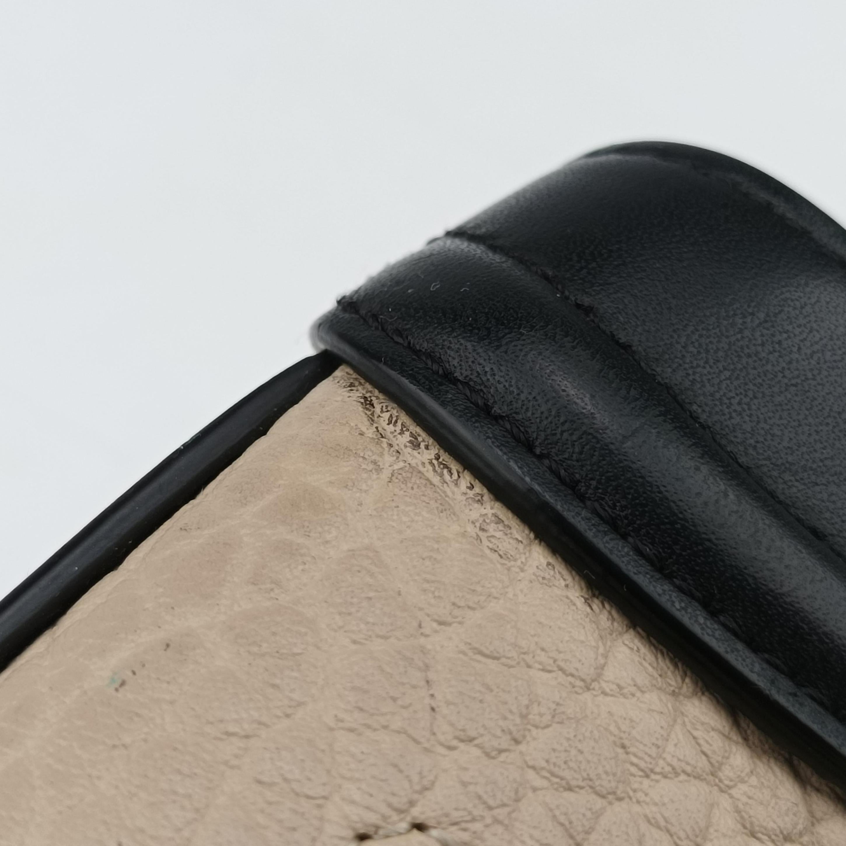 luggage nano shopper Beige×black×blue Leather W-CU-3105ラゲージナノショッパー ベージュ×ブラック×ブルー レザー W-CU-3105