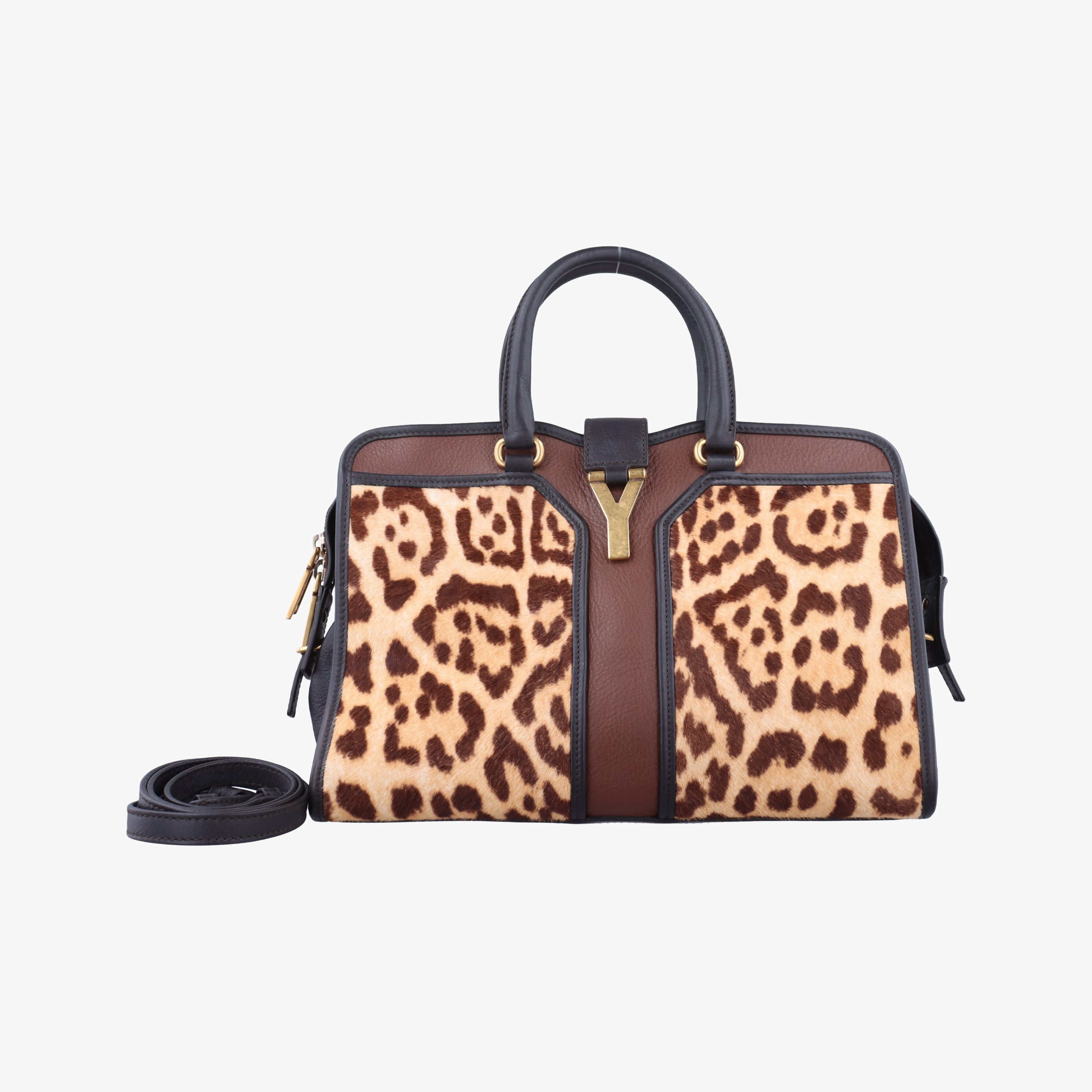 Cabas ChYc Mini Black×Brown×Multicolour Leather×ponyhair 297957 297957.527411カバスシックミニ ブラック×ブラウン×マルチカラー レザー×ハラコ 297957 297957.527411