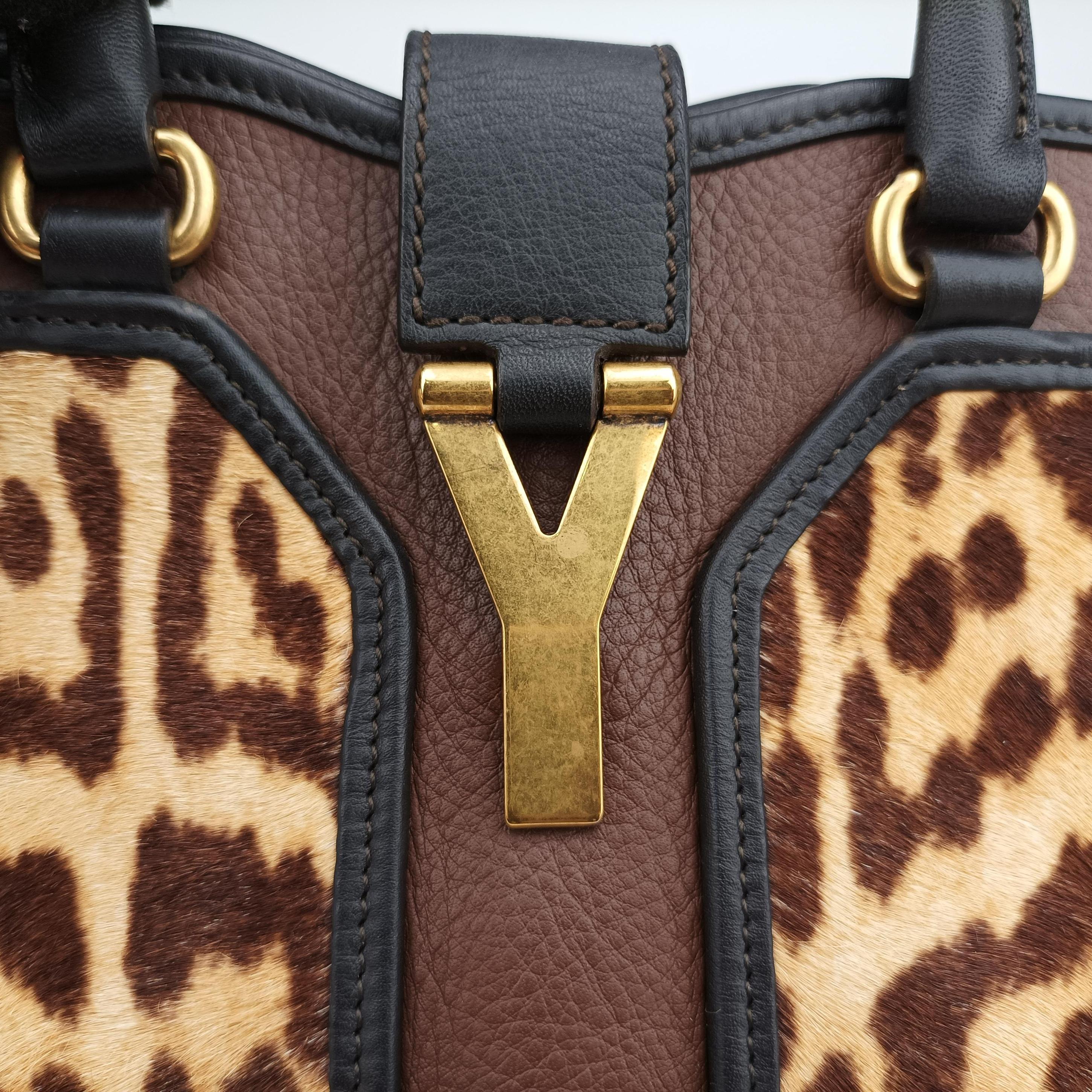 Cabas ChYc Mini Black×Brown×Multicolour Leather×ponyhair 297957 297957.527411カバスシックミニ ブラック×ブラウン×マルチカラー レザー×ハラコ 297957 297957.527411