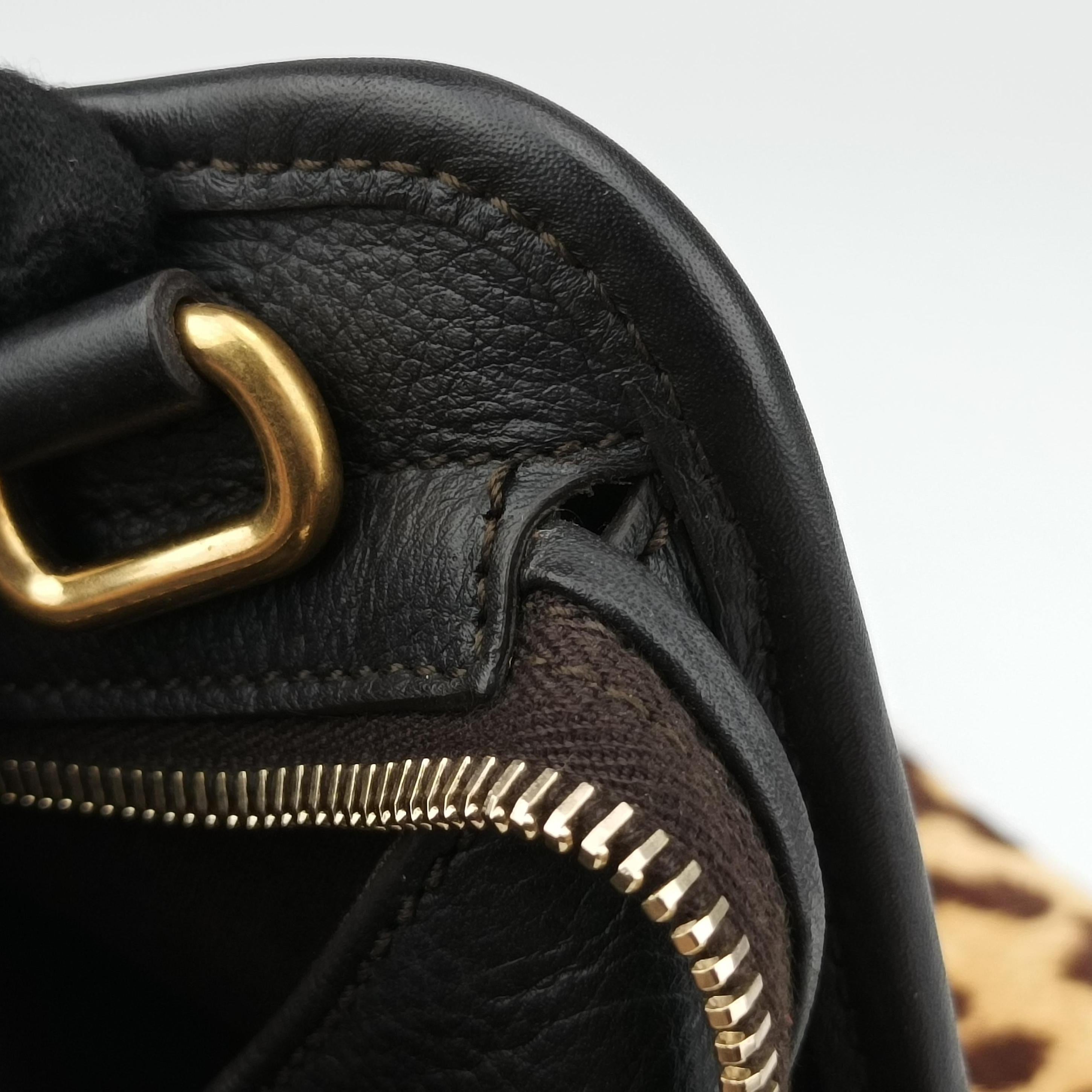 Cabas ChYc Mini Black×Brown×Multicolour Leather×ponyhair 297957 297957.527411カバスシックミニ ブラック×ブラウン×マルチカラー レザー×ハラコ 297957 297957.527411