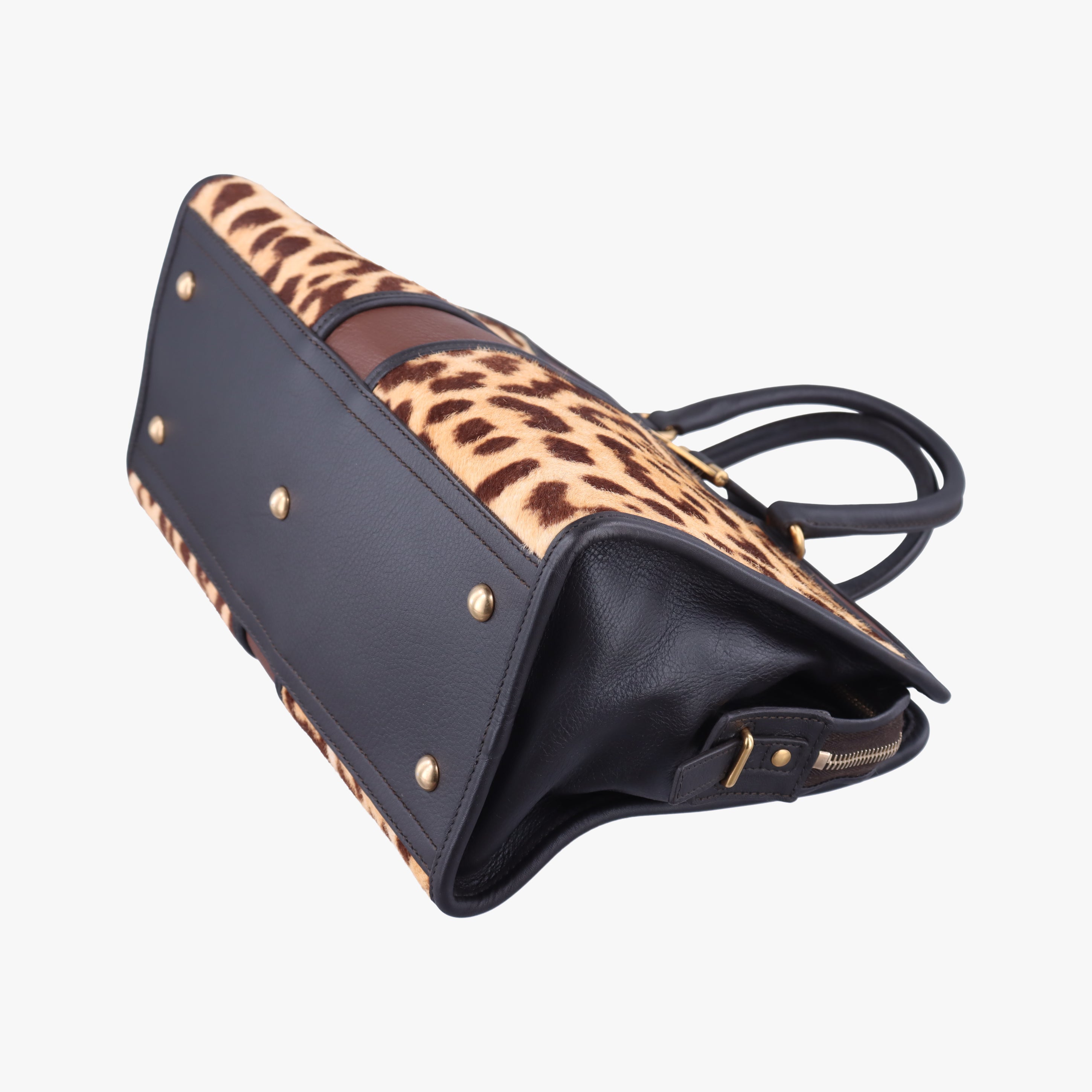 Cabas ChYc Mini Black×Brown×Multicolour Leather×ponyhair 297957 297957.527411カバスシックミニ ブラック×ブラウン×マルチカラー レザー×ハラコ 297957 297957.527411