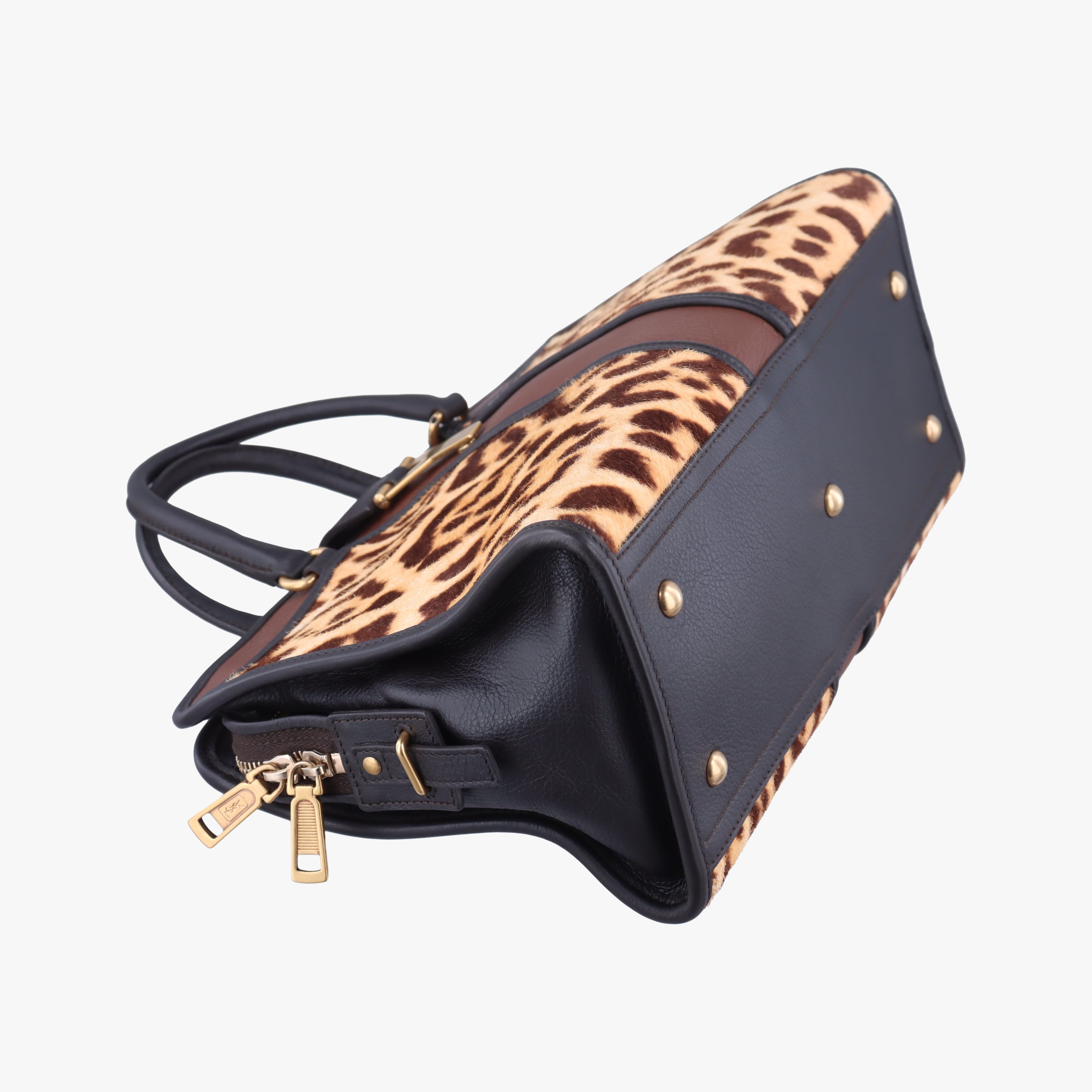 Cabas ChYc Mini Black×Brown×Multicolour Leather×ponyhair 297957 297957.527411カバスシックミニ ブラック×ブラウン×マルチカラー レザー×ハラコ 297957 297957.527411