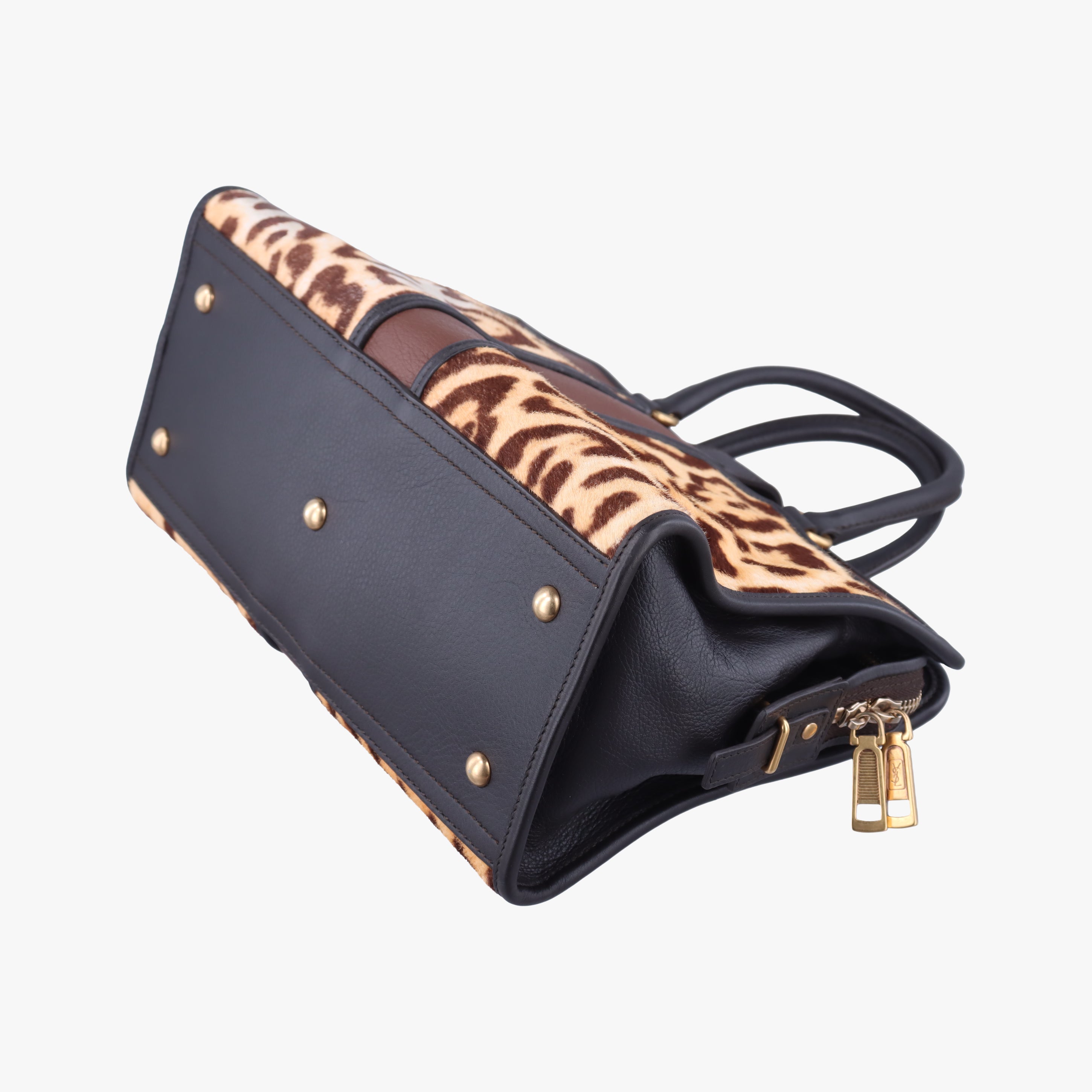 Cabas ChYc Mini Black×Brown×Multicolour Leather×ponyhair 297957 297957.527411カバスシックミニ ブラック×ブラウン×マルチカラー レザー×ハラコ 297957 297957.527411