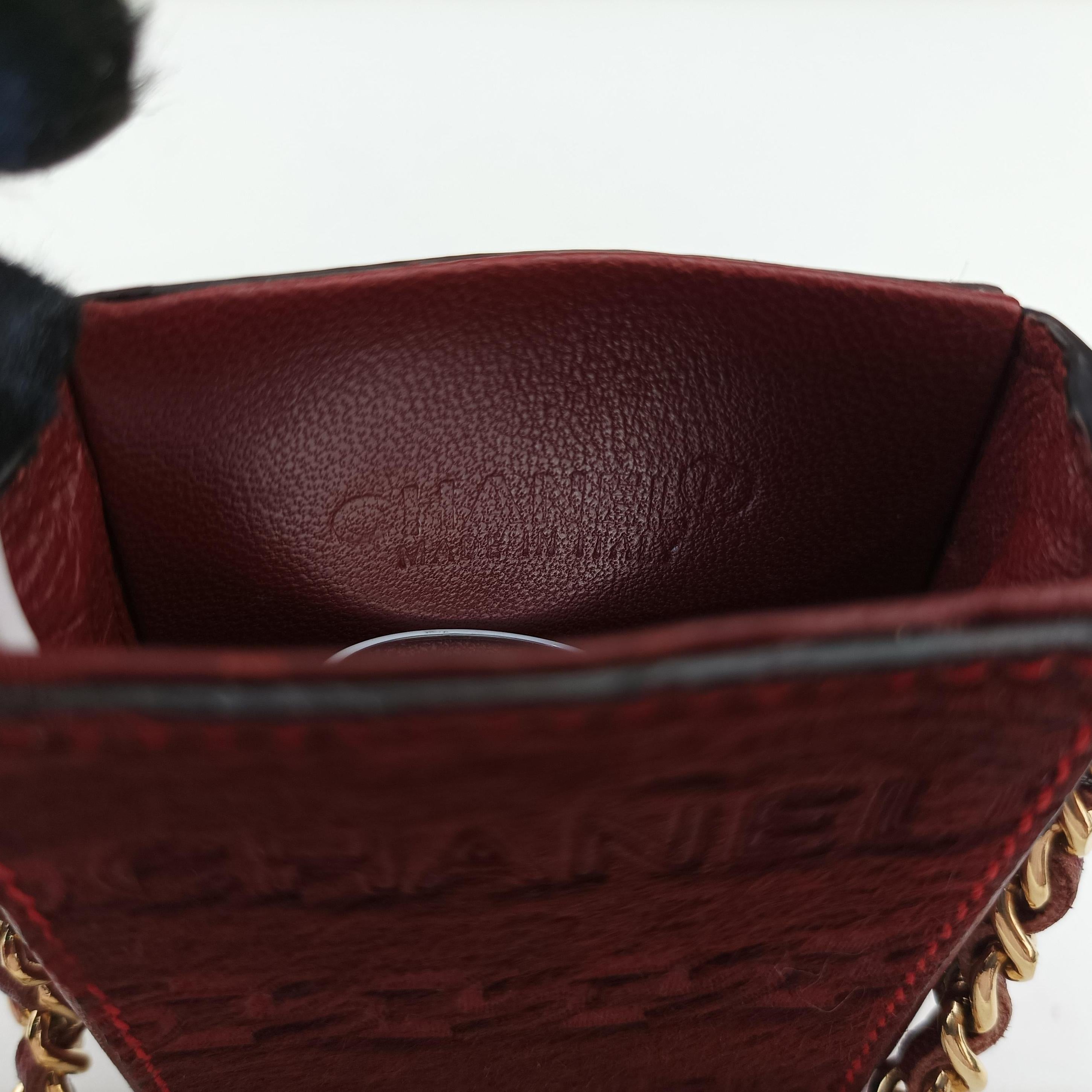 Coco Mark Cowhide Cigarette Case Red ponyhair× Leather A14204 6006518ココマーク カウハイド シガレットケース レッド ハラコ× レザー A14204 6006518