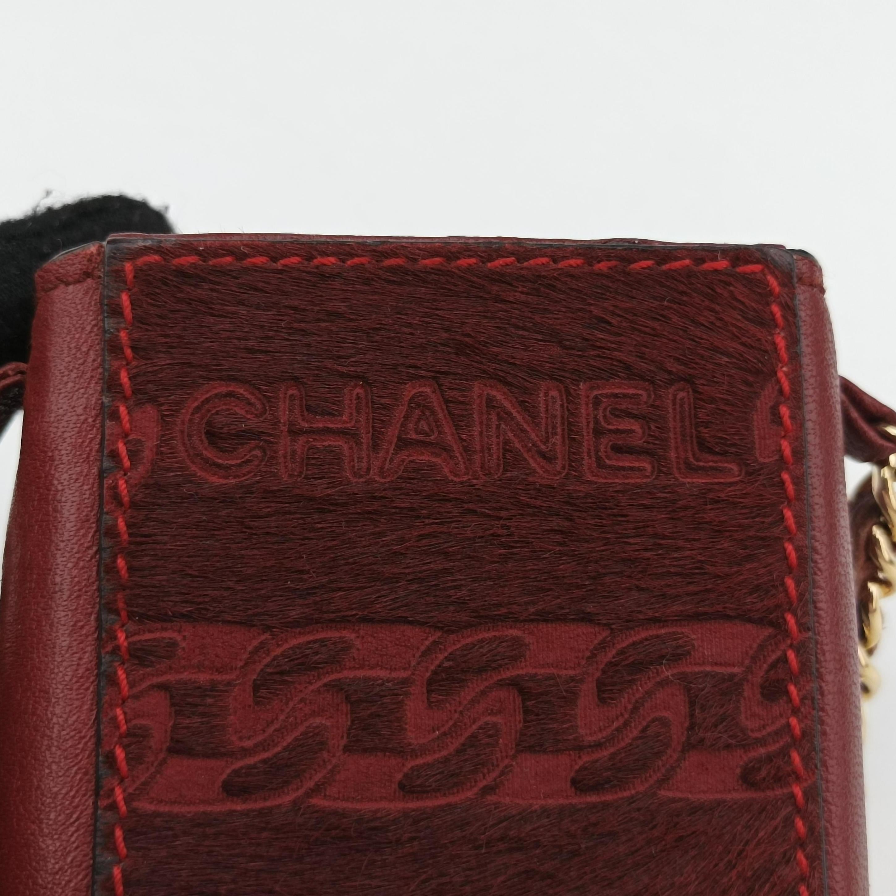 Coco Mark Cowhide Cigarette Case Red ponyhair× Leather A14204 6006518ココマーク カウハイド シガレットケース レッド ハラコ× レザー A14204 6006518