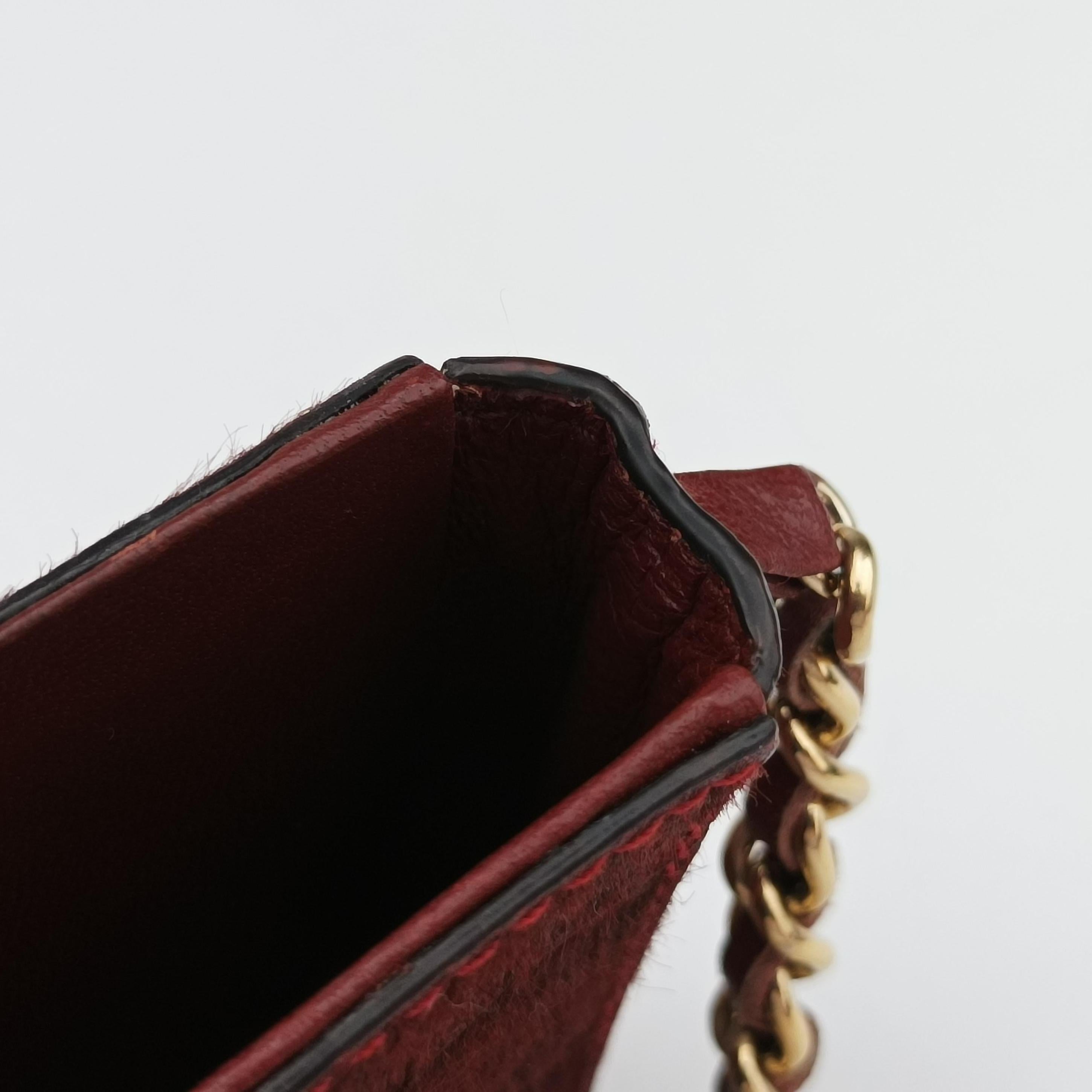 Coco Mark Cowhide Cigarette Case Red ponyhair× Leather A14204 6006518ココマーク カウハイド シガレットケース レッド ハラコ× レザー A14204 6006518