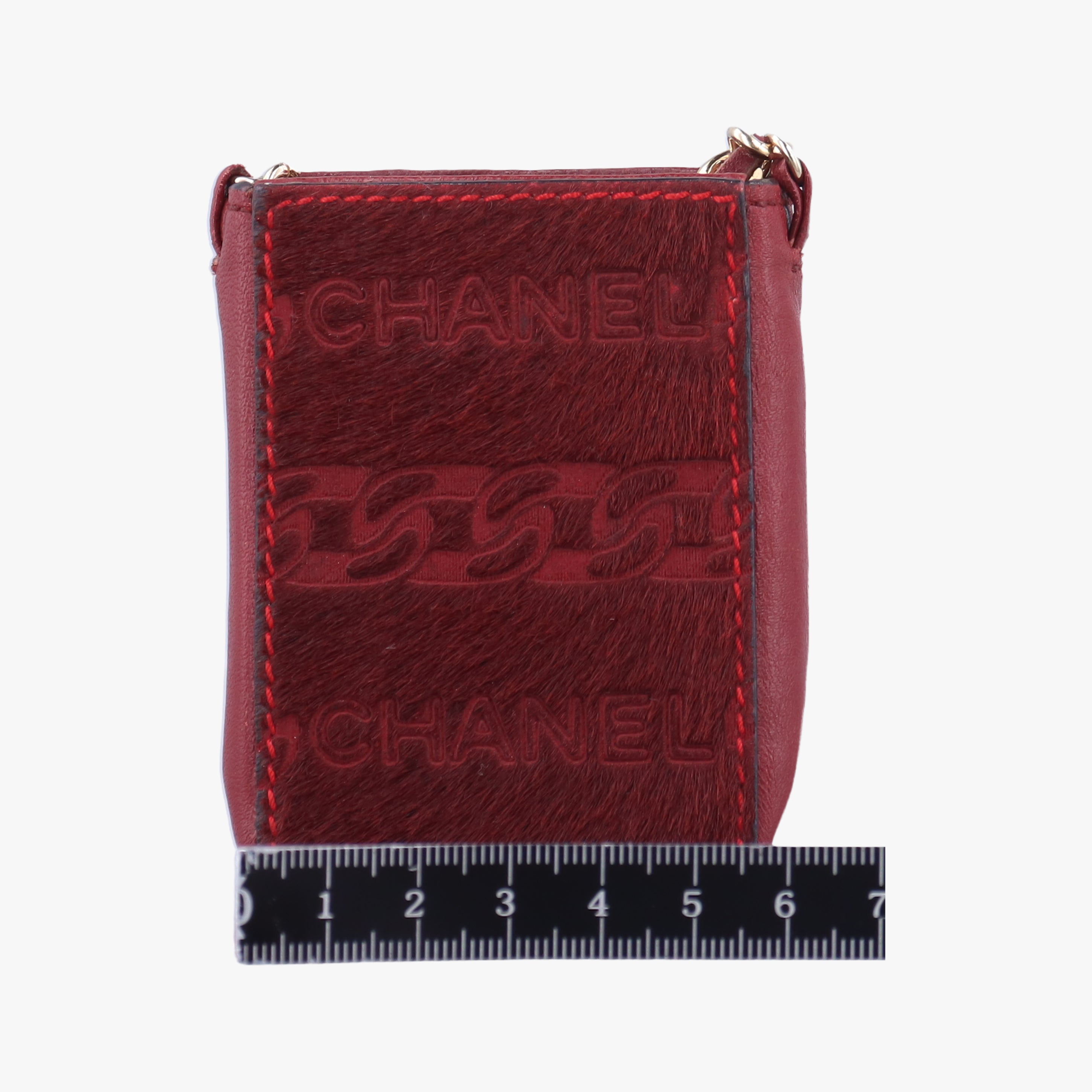 Coco Mark Cowhide Cigarette Case Red ponyhair× Leather A14204 6006518ココマーク カウハイド シガレットケース レッド ハラコ× レザー A14204 6006518