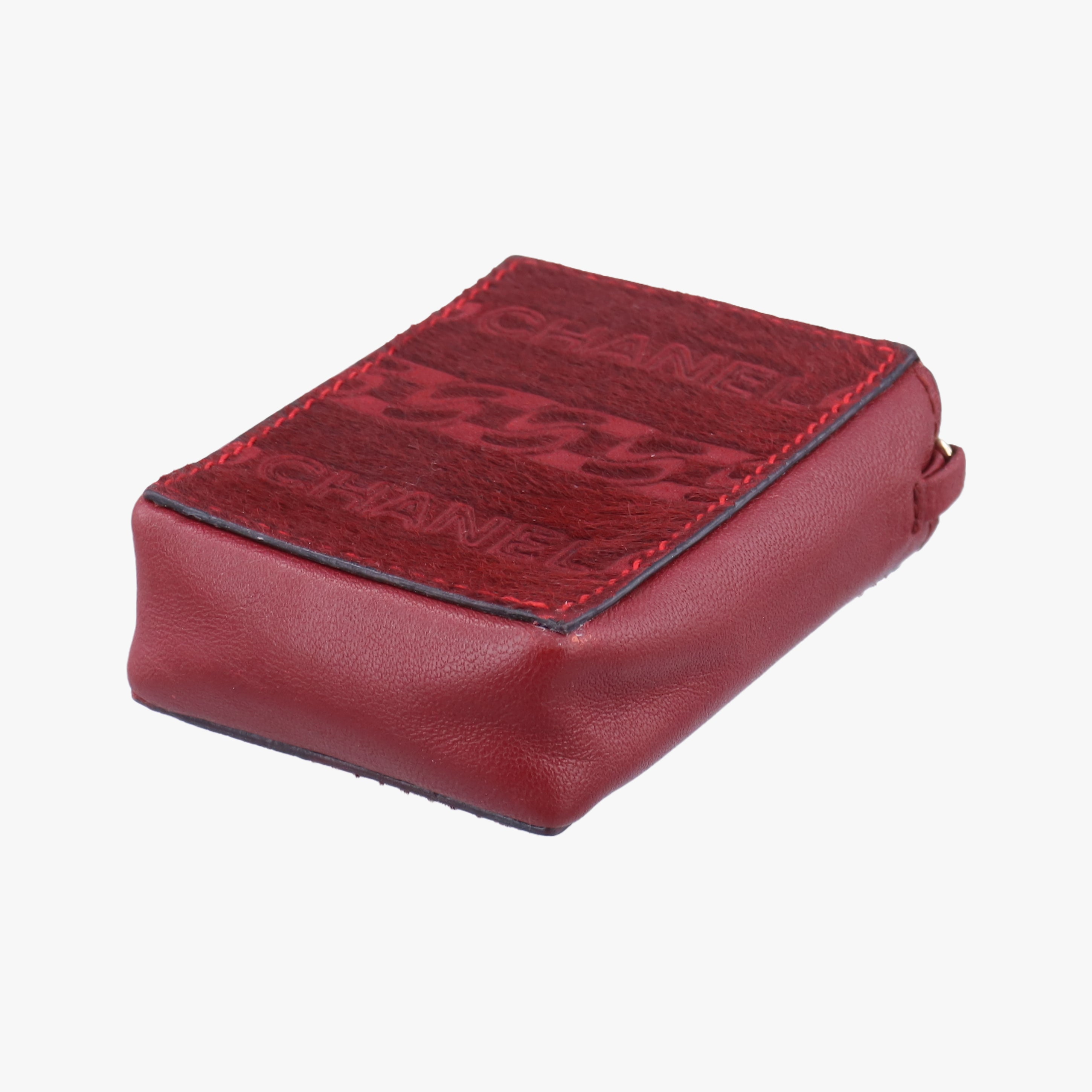 Coco Mark Cowhide Cigarette Case Red ponyhair× Leather A14204 6006518ココマーク カウハイド シガレットケース レッド ハラコ× レザー A14204 6006518