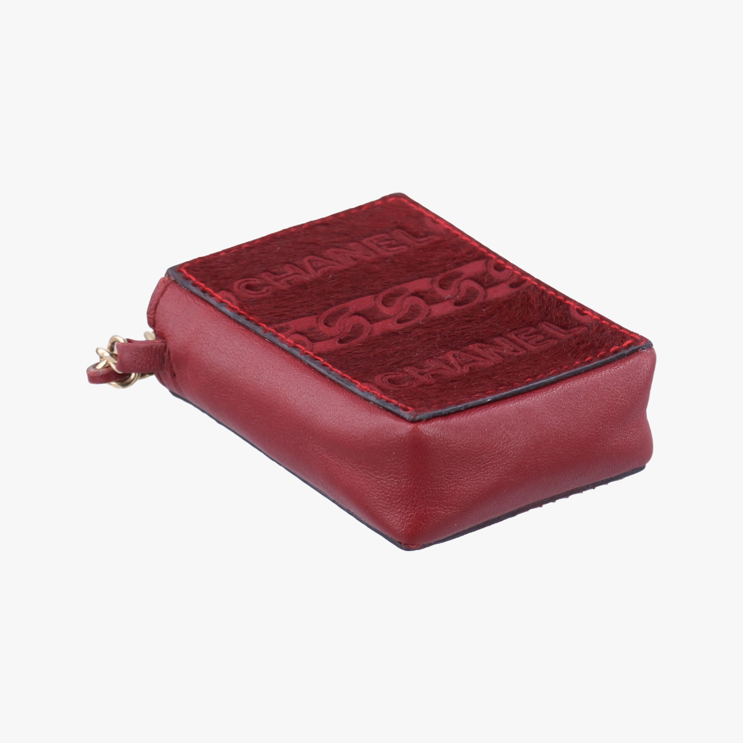 Coco Mark Cowhide Cigarette Case Red ponyhair× Leather A14204 6006518ココマーク カウハイド シガレットケース レッド ハラコ× レザー A14204 6006518