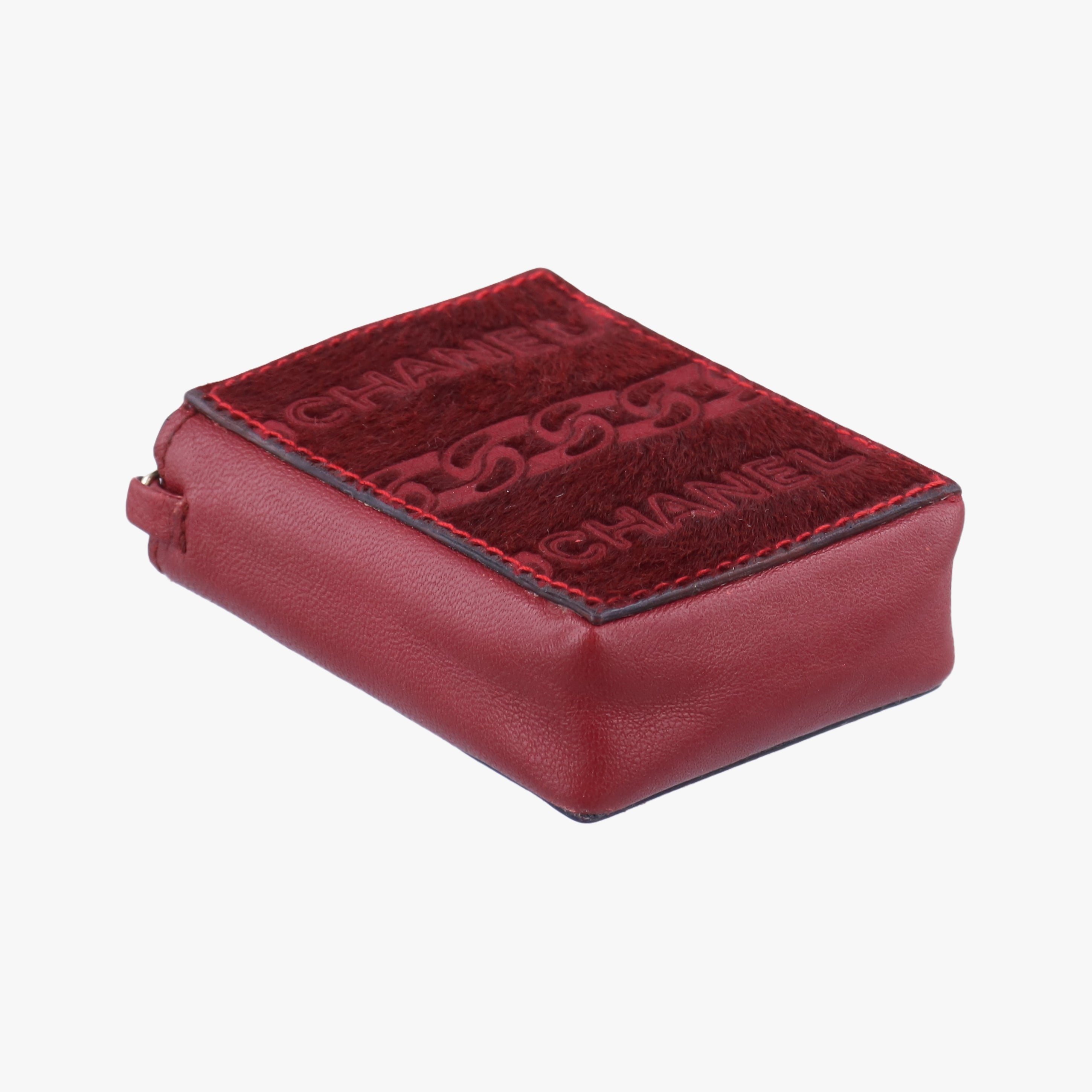 Coco Mark Cowhide Cigarette Case Red ponyhair× Leather A14204 6006518ココマーク カウハイド シガレットケース レッド ハラコ× レザー A14204 6006518