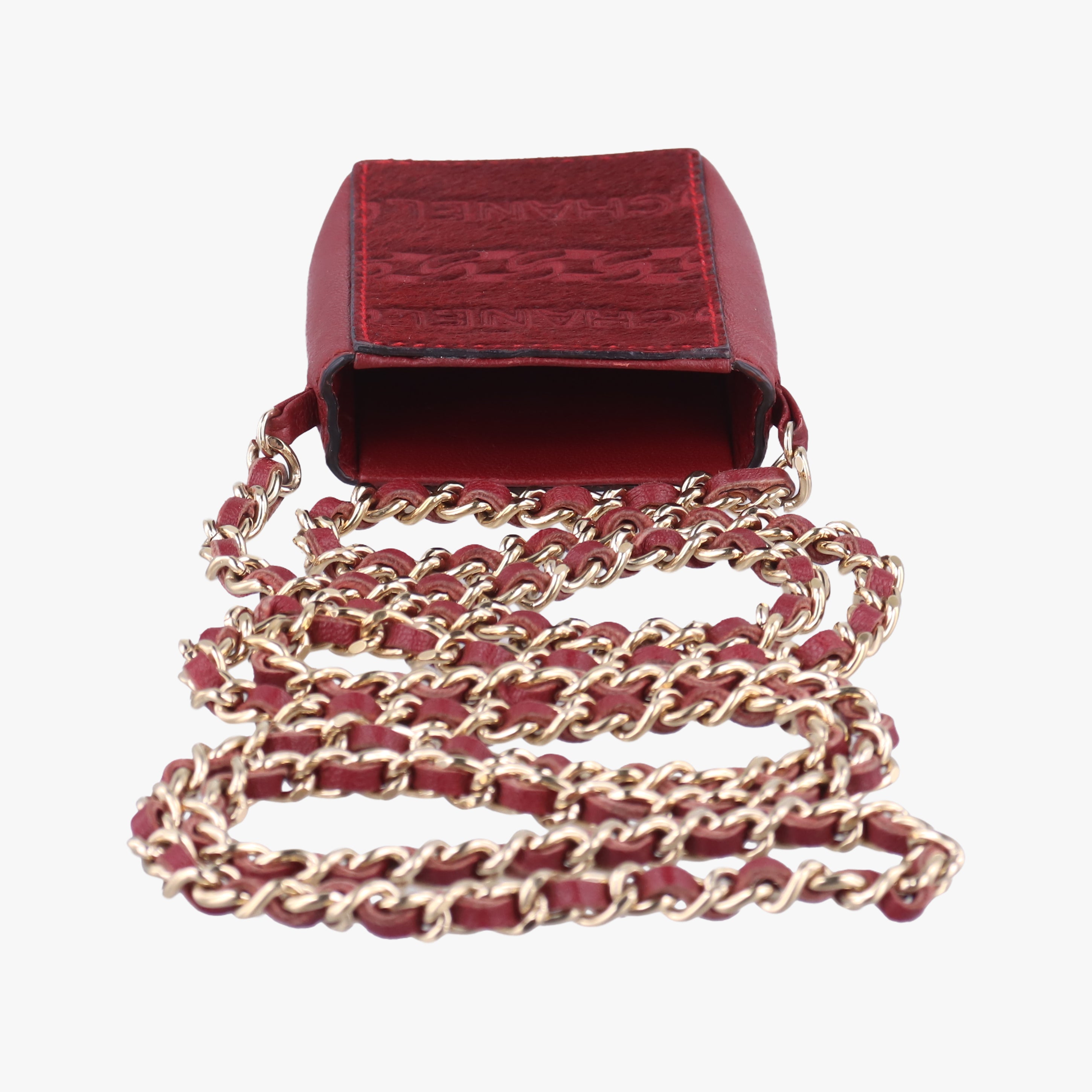 Coco Mark Cowhide Cigarette Case Red ponyhair× Leather A14204 6006518ココマーク カウハイド シガレットケース レッド ハラコ× レザー A14204 6006518