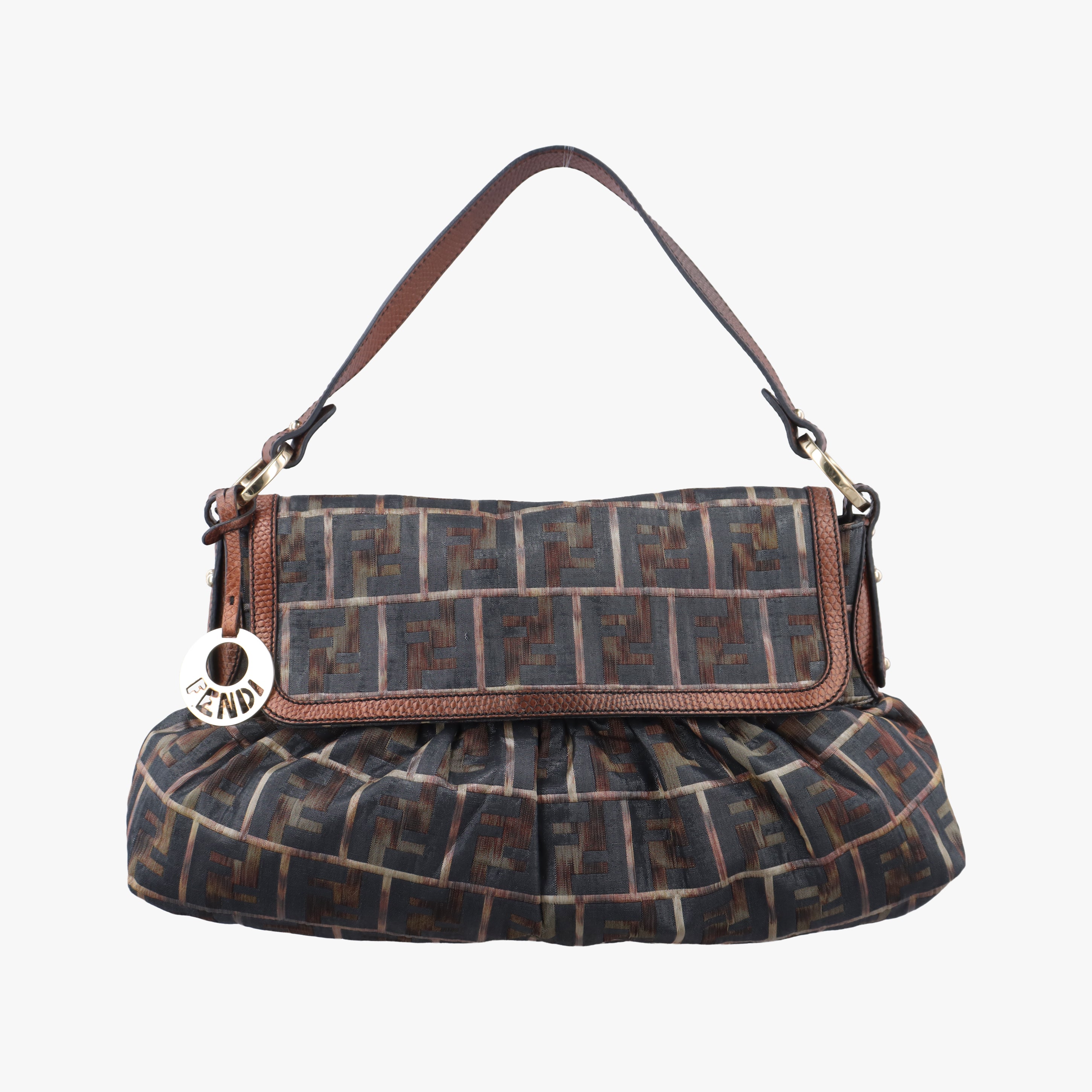 Chef Perforated Charm Zucca Print Brown fabric 8BR436 2373-8BR436-ZMD-089ズッカ プリント シェフパフォーレートチャーム ブラウン ジャガード 8BR436 2373-8BR436-ZMD-089