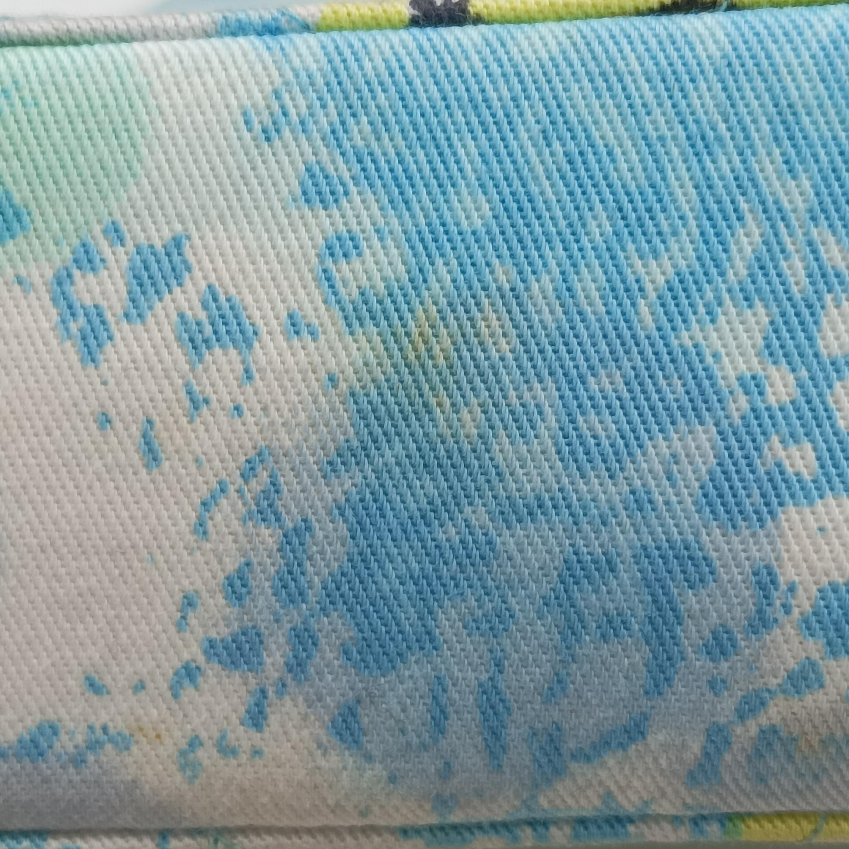 Floral Classic Flap Tote blue×Multicolour Fabric A08702 4842246フローラルクラシックフラップトート ブルー×マルチカラー ファブリック A08702 4842246