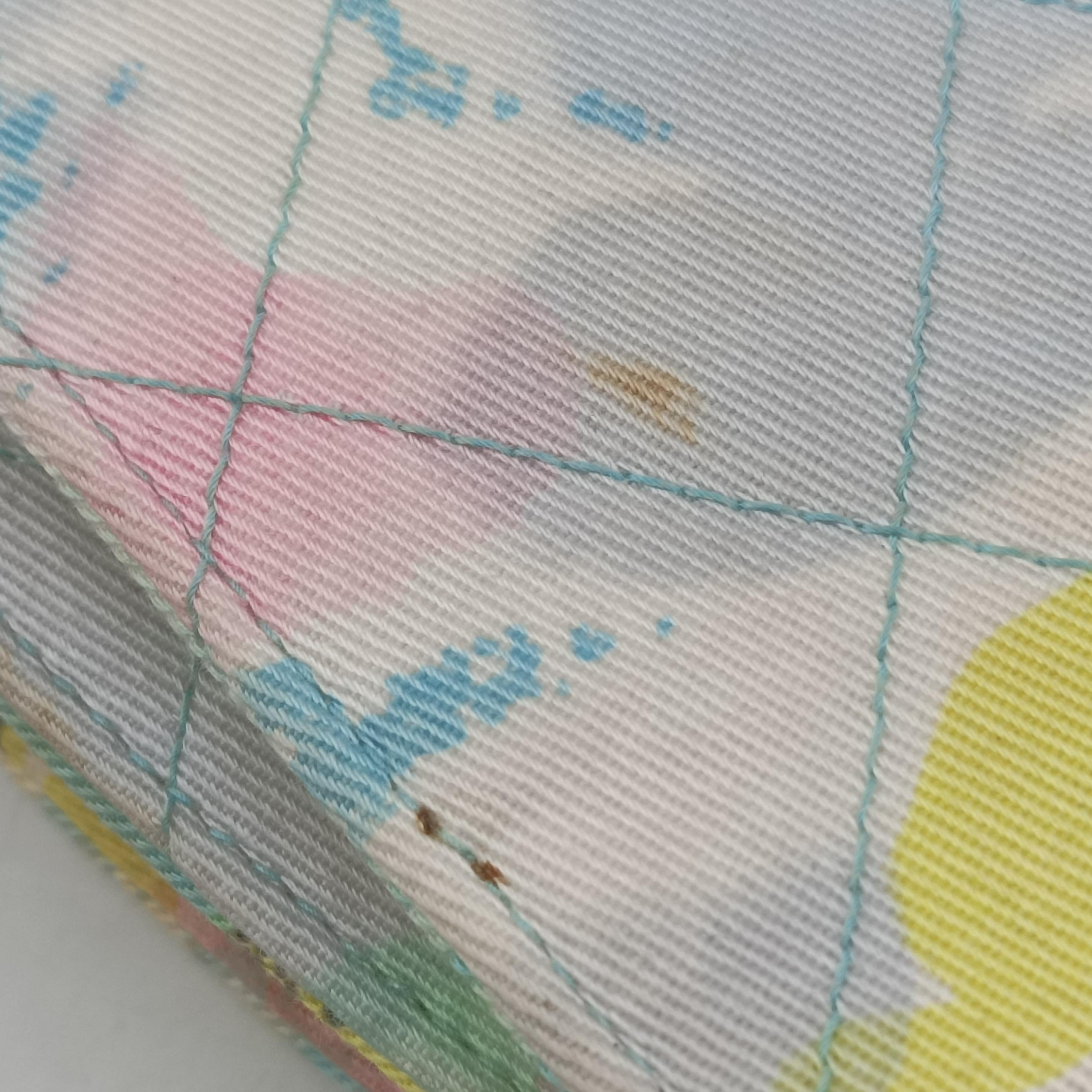 Floral Classic Flap Tote blue×Multicolour Fabric A08702 4842246フローラルクラシックフラップトート ブルー×マルチカラー ファブリック A08702 4842246